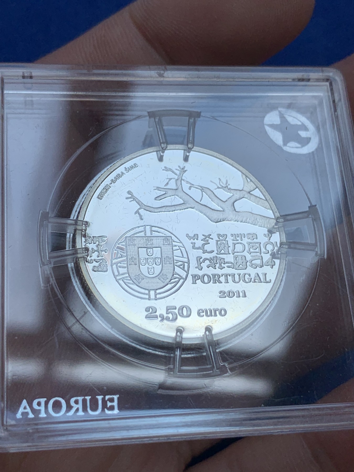 《竞宝斋》第201场-周日，周一 2场 (全场包邮) 葡萄牙 2011年 卡佩罗和伊文斯 2.5欧元 精制银币 发行量6530枚 12克 925银