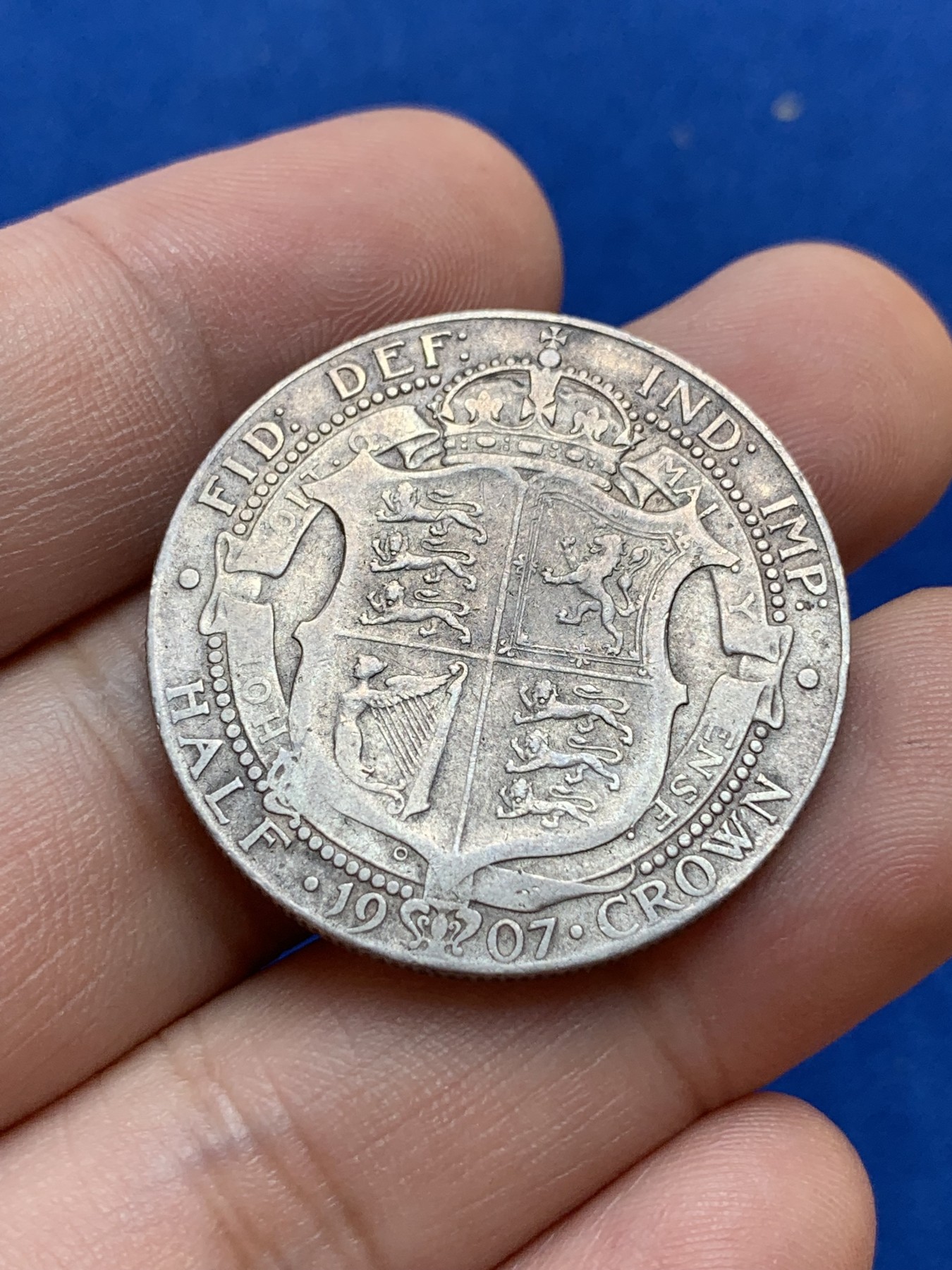 《竞宝斋》第201场-周日，周一 2场 (全场包邮) 英国1907年爱德华七世半克朗银币