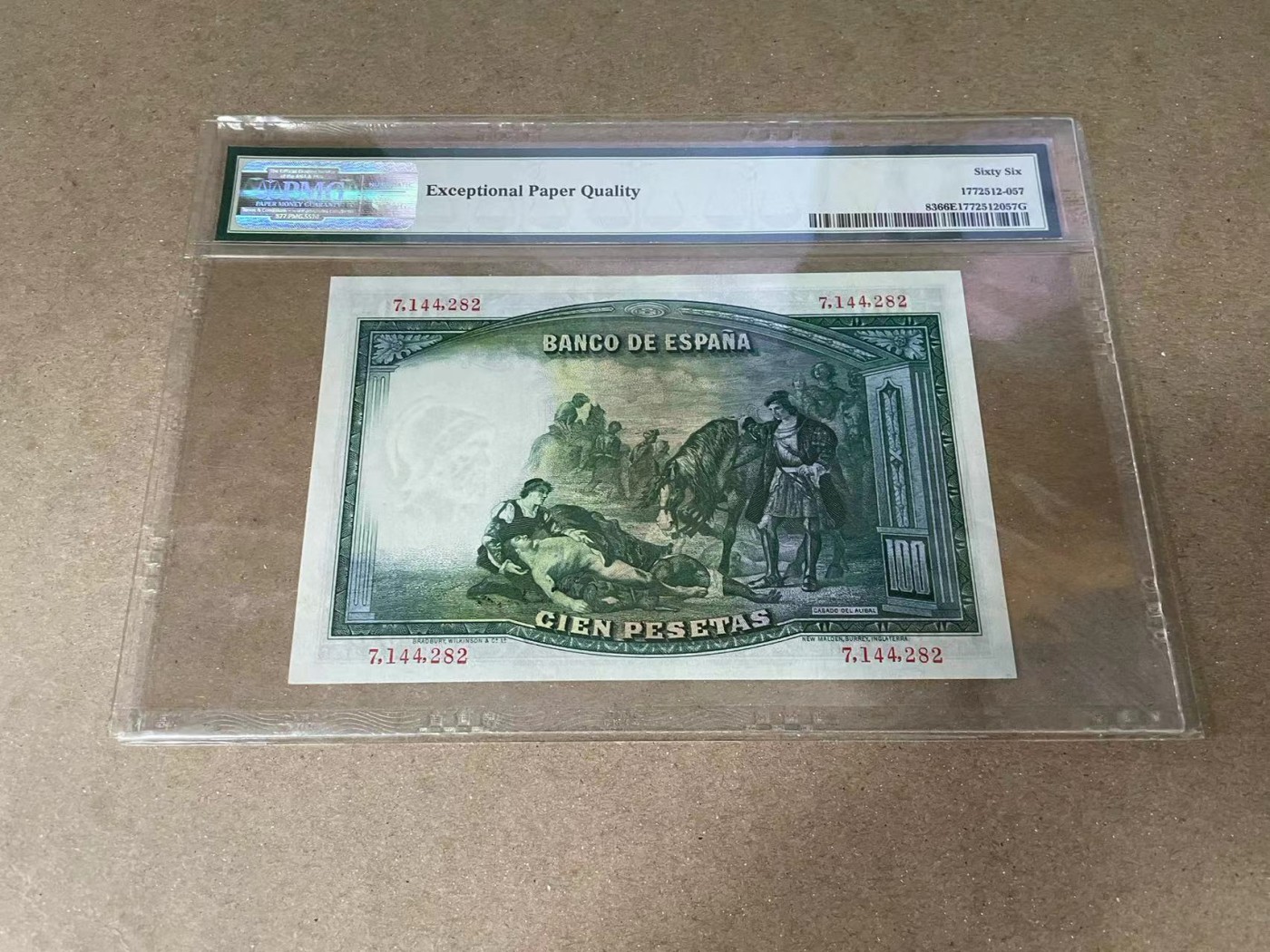 【Blue Auction】✨世界纸币精拍第375期【精】 西班牙 1931年100比塞塔 PMG66EPQ 