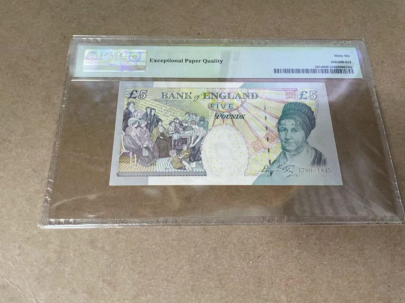 【Blue Auction】✨世界纸币精拍第375期【精】 英国 2002年5镑 PMG66EPQ 