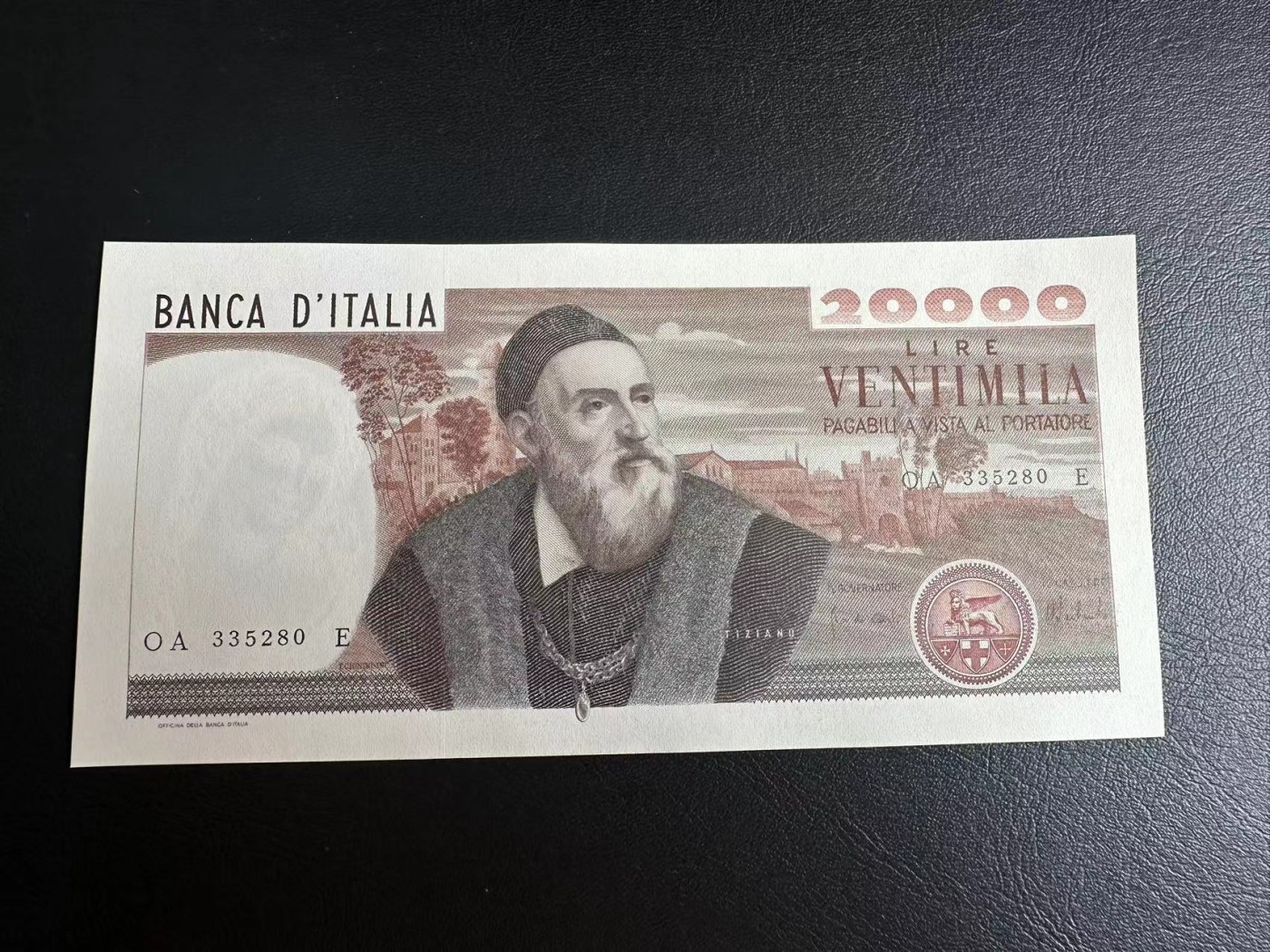 【Blue Auction】✨世界纸币精拍第375期【精】 【无47】意大利 1975年20000里拉 经典提香 名画 全新UNC
