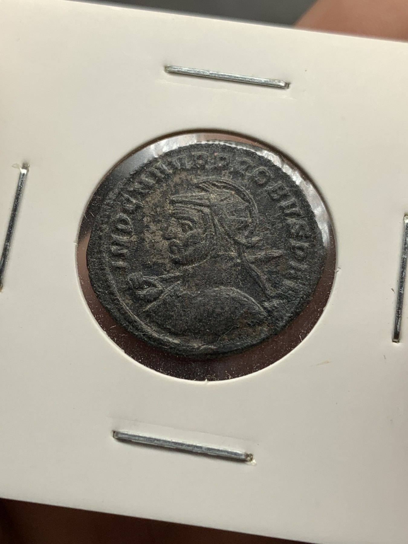 《竞宝斋》第201场-周日，周一 2场 (全场包邮) 公元276-282年 古罗马普罗布斯洗银币 背面骑马扎小人很有趣 美品