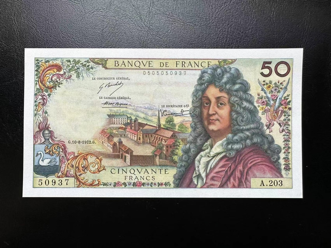 【Blue Auction】✨世界纸币精拍第375期【精】 法国 1972年50法郎 拉辛 UNC-