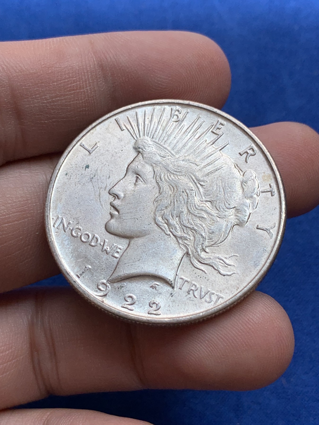 《竞宝斋》第201场-周日，周一 2场 (全场包邮) 美国1922年和平大银币 unc品相