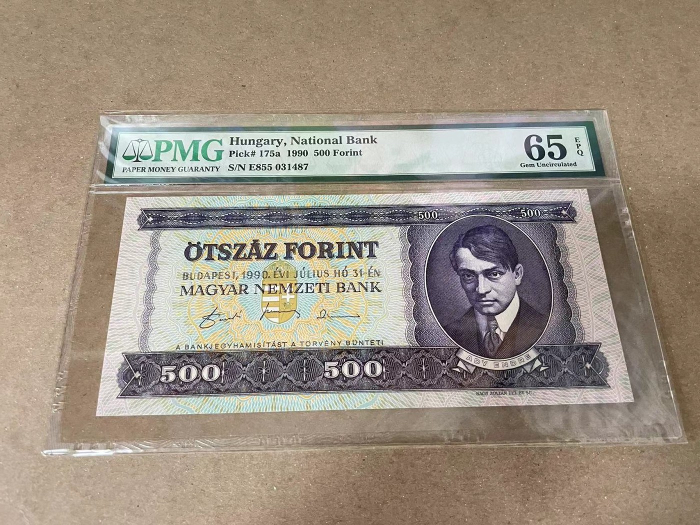 【Blue Auction】✨世界纸币精拍第375期【精】 匈牙利 1990年500福林 PMG65EPQ 