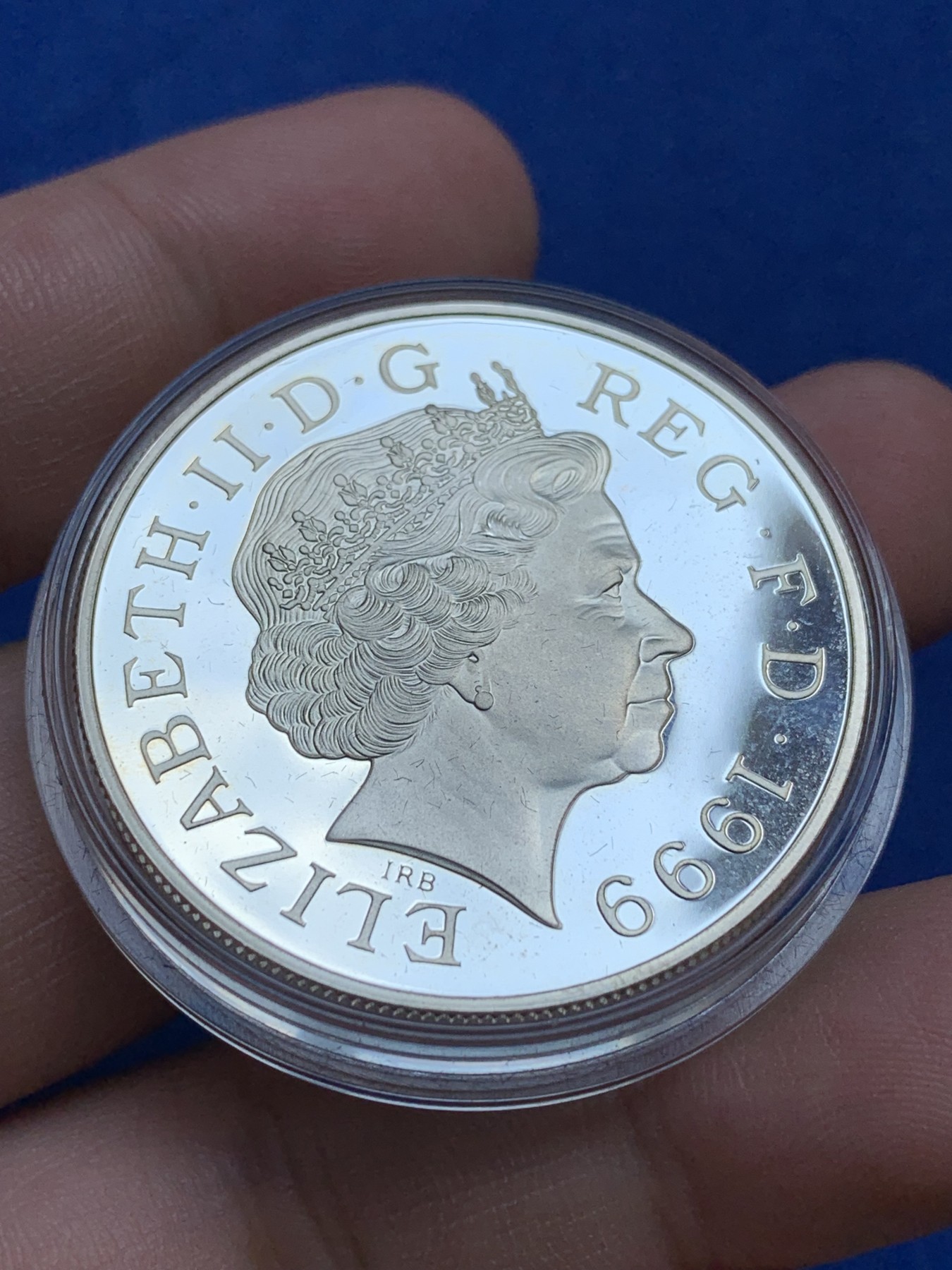 《竞宝斋》第201场-周日，周一 2场 (全场包邮) 1999年戴安娜王妃5镑精致银币