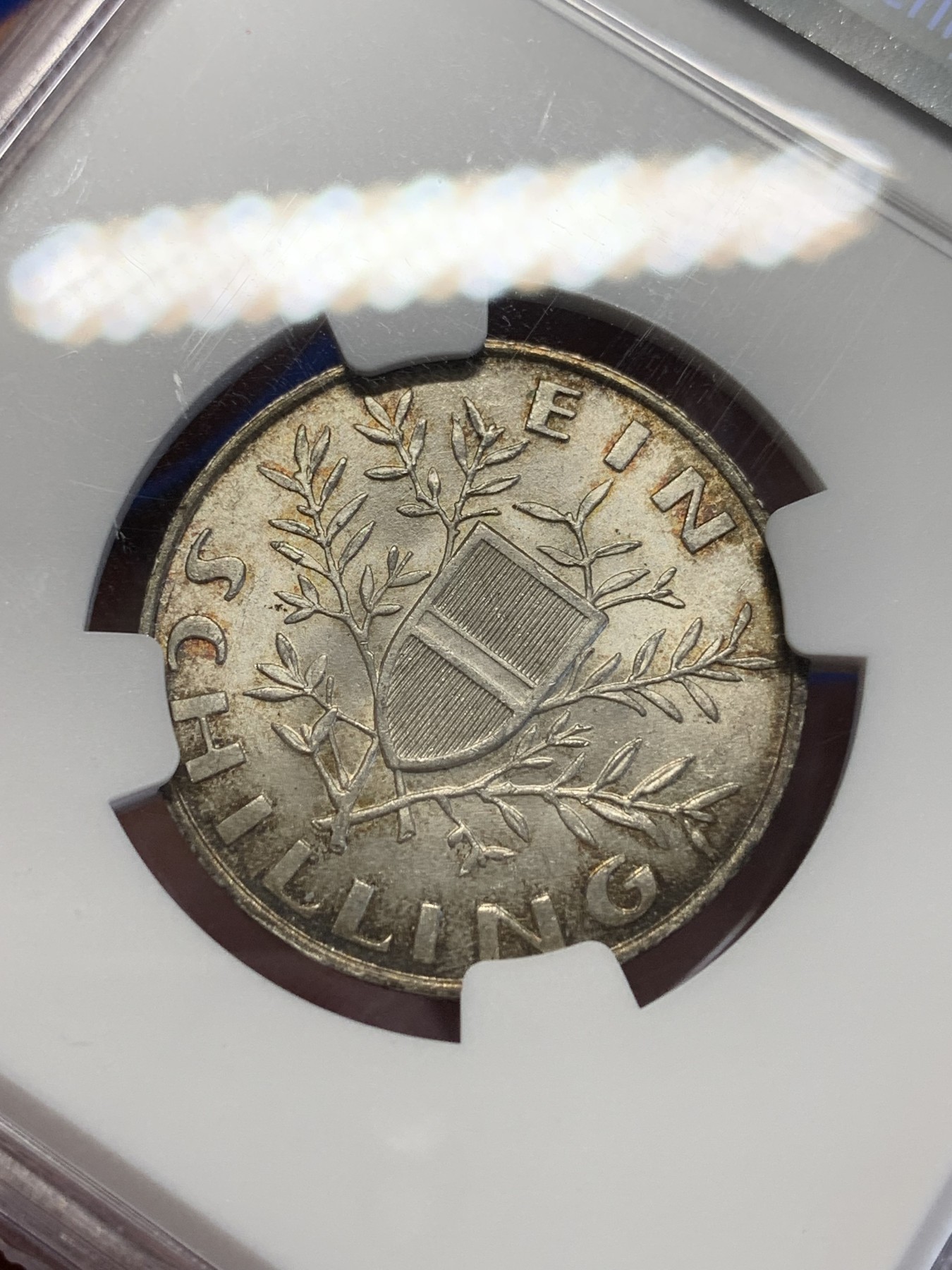 《竞宝斋》第201场-周日，周一 2场 (全场包邮) NGC  MS65   1924年奥地利1先令银币 冠军分