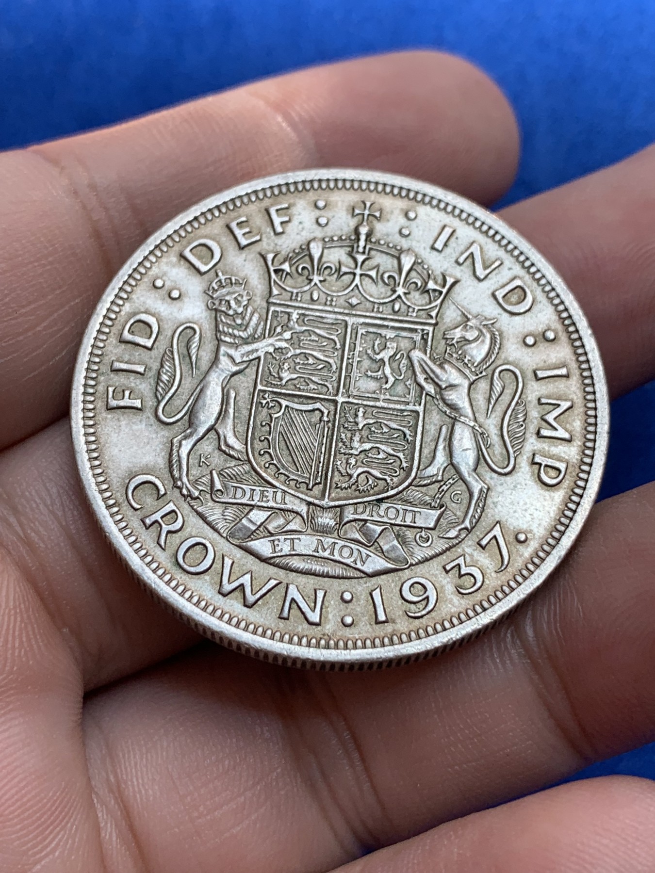 《竞宝斋》第201场-周日，周一 2场 (全场包邮) 英国1937年乔治六世登基纪念克朗银币