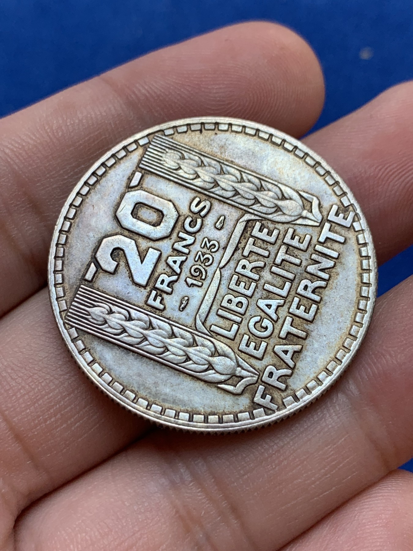 《竞宝斋》第201场-周日，周一 2场 (全场包邮) 法国1933年20法郎银币