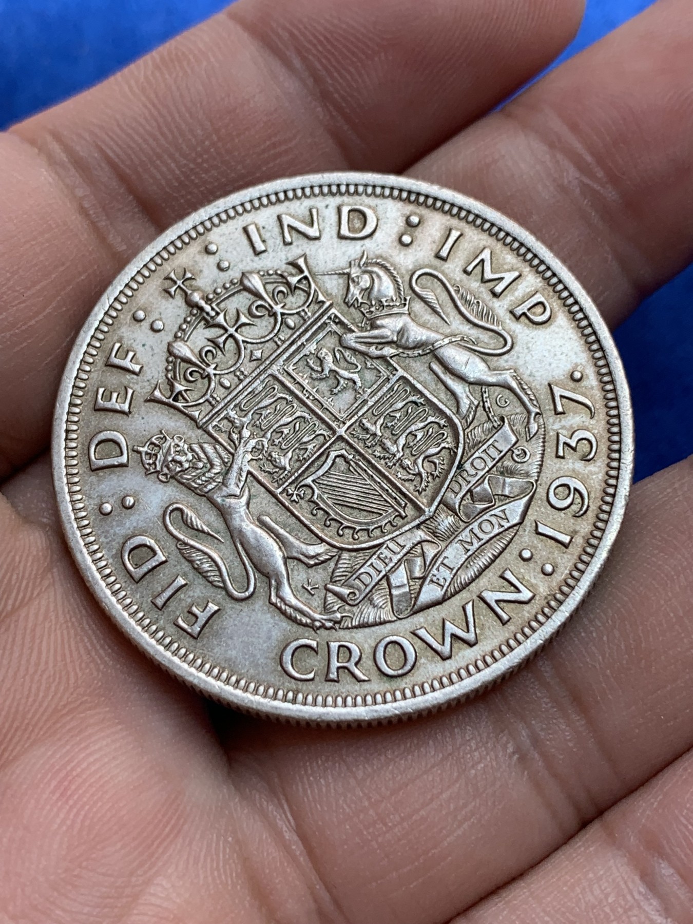 《竞宝斋》第201场-周日，周一 2场 (全场包邮) 英国1937年乔治六世登基纪念克朗银币