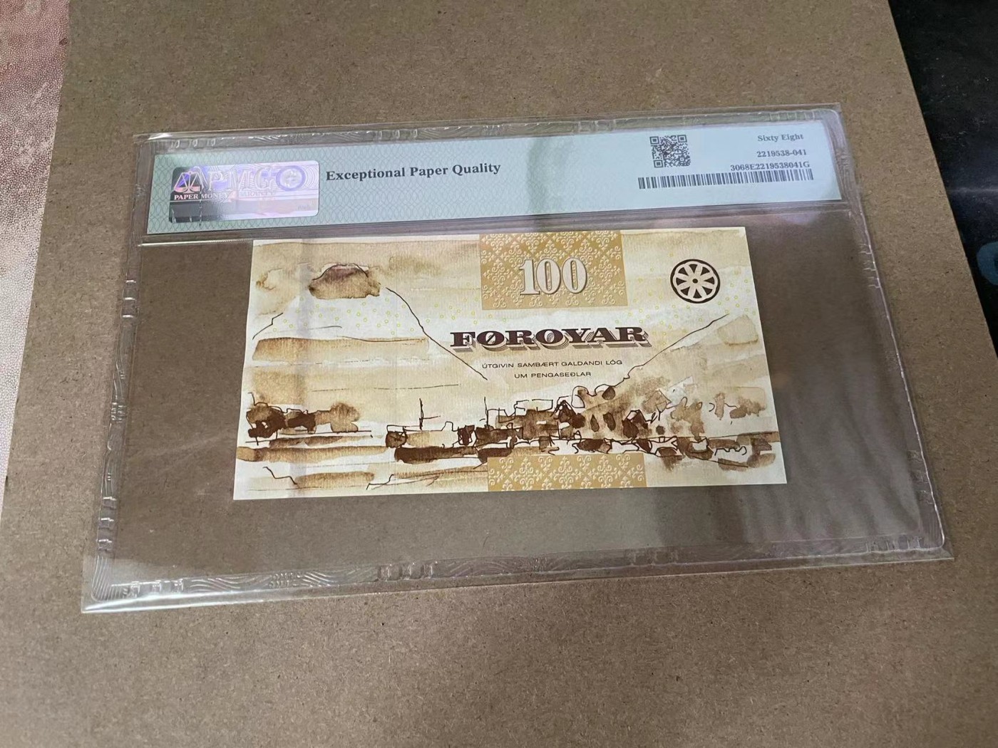 【Blue Auction】✨世界纸币精拍第375期【精】 	法罗群岛2011年100克朗 PMG68EPQ 高分