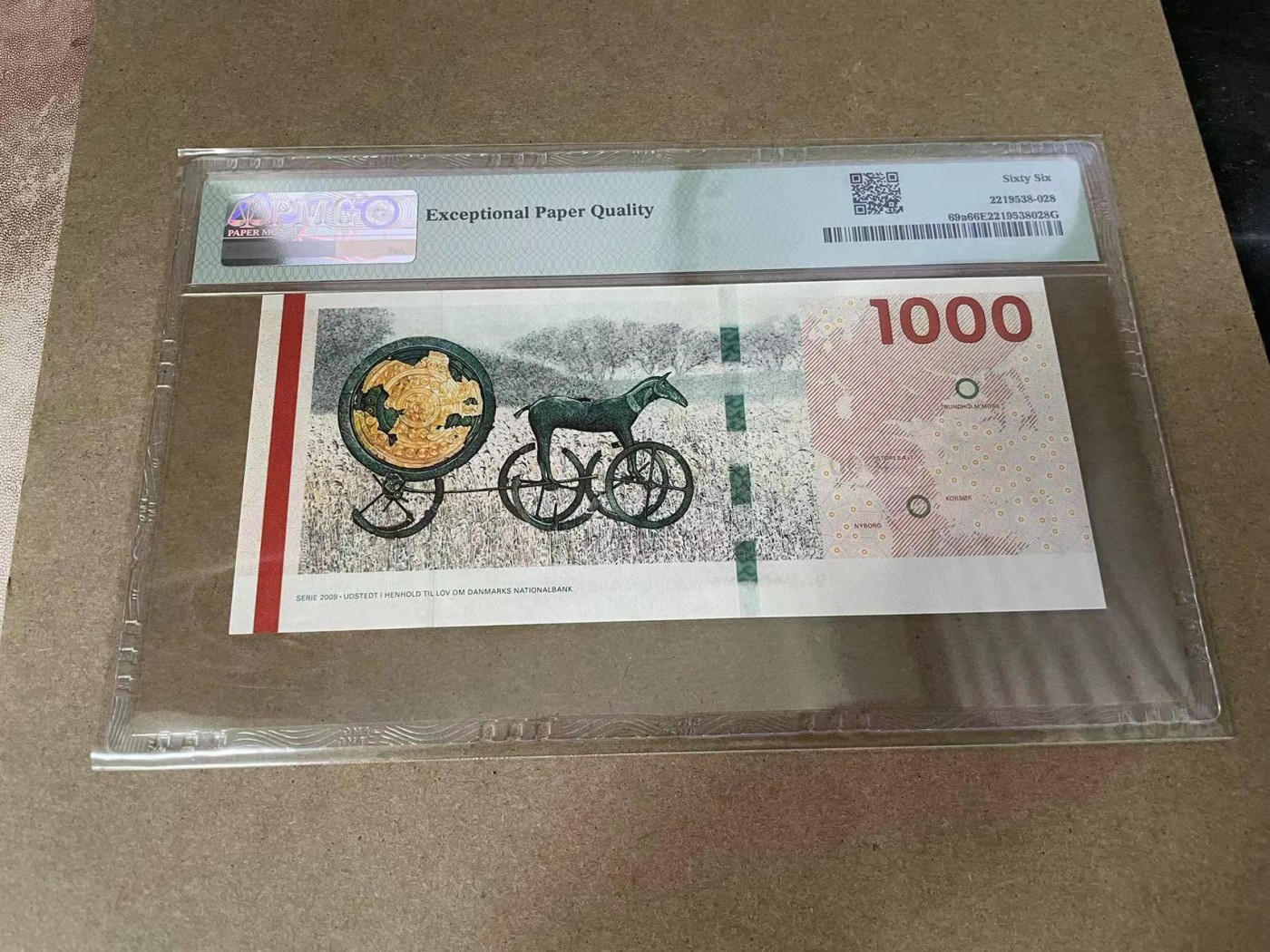 【Blue Auction】✨世界纸币精拍第375期【精】 	丹麦2011年 首发年份1000克朗 PMG66EPQ