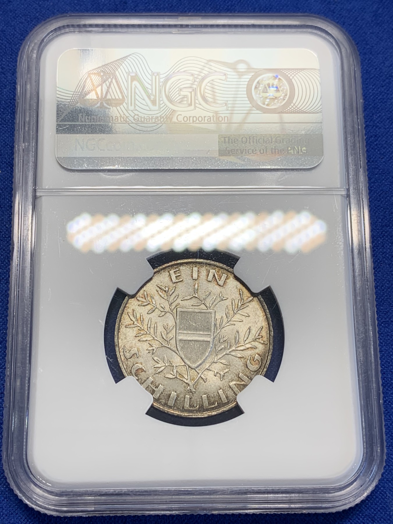 《竞宝斋》第201场-周日，周一 2场 (全场包邮) NGC  MS65   1924年奥地利1先令银币 冠军分