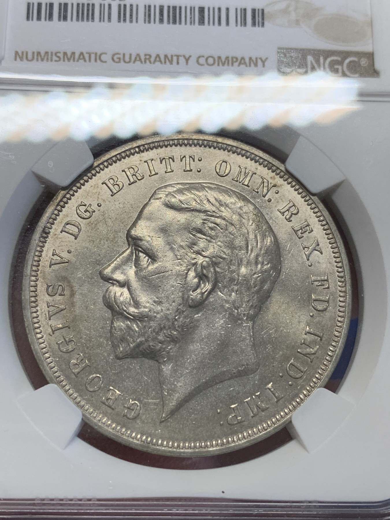 《竞宝斋》第201场-周日，周一 2场 (全场包邮) NGC- MS63 英国1935年木马剑 大银币 状态好