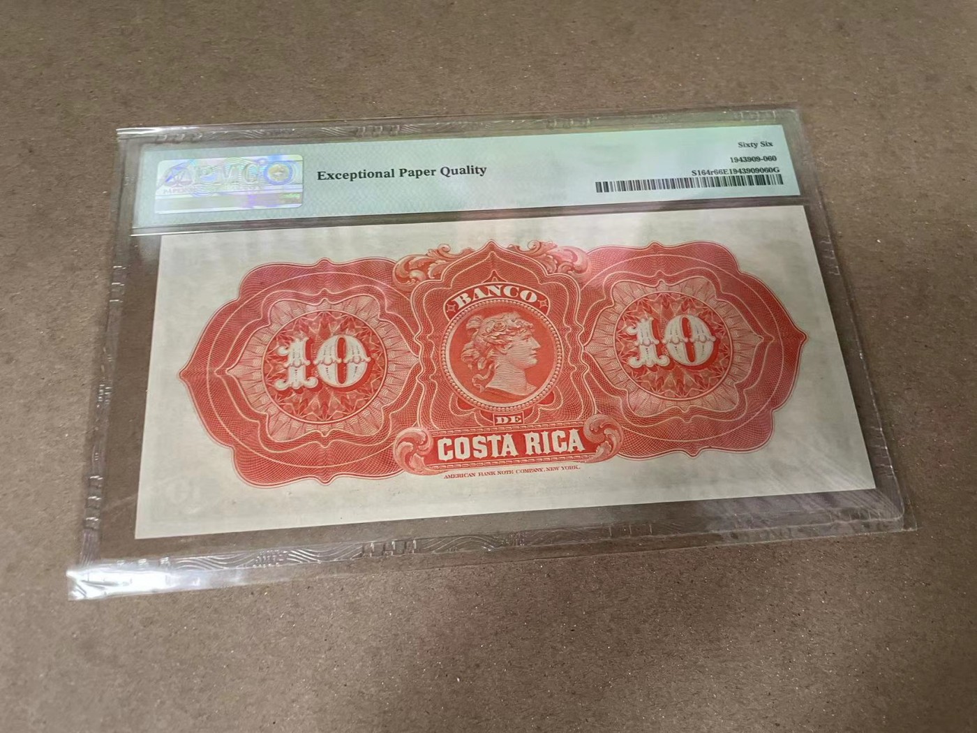 【Blue Auction】✨世界纸币精拍第375期【精】   哥斯达黎加 1899年10比索 PMG66EPQ  大票幅