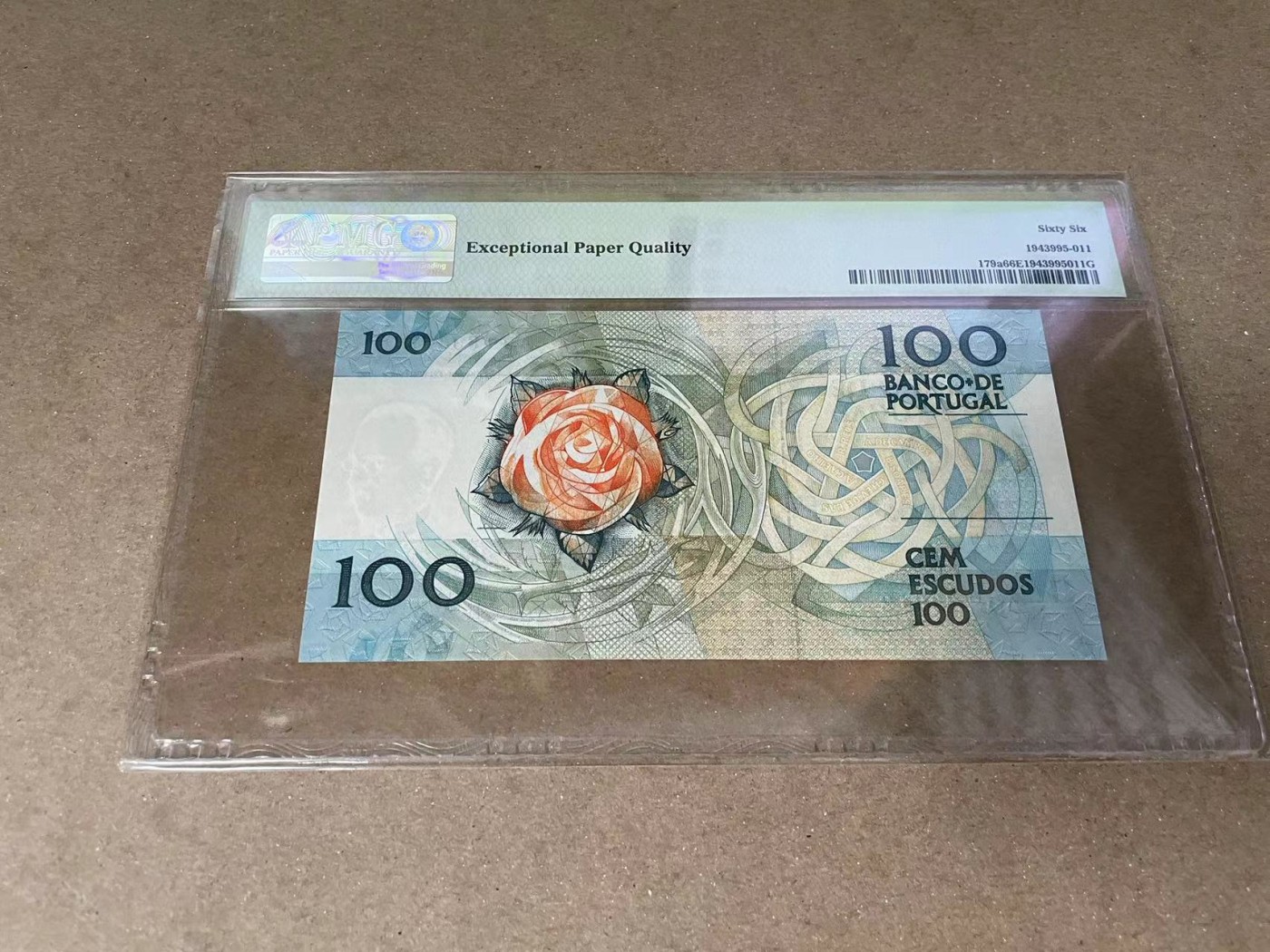 【Blue Auction】✨世界纸币精拍第375期【精】 【无47】葡萄牙 1986年100埃斯库多 PMG66EPQ 