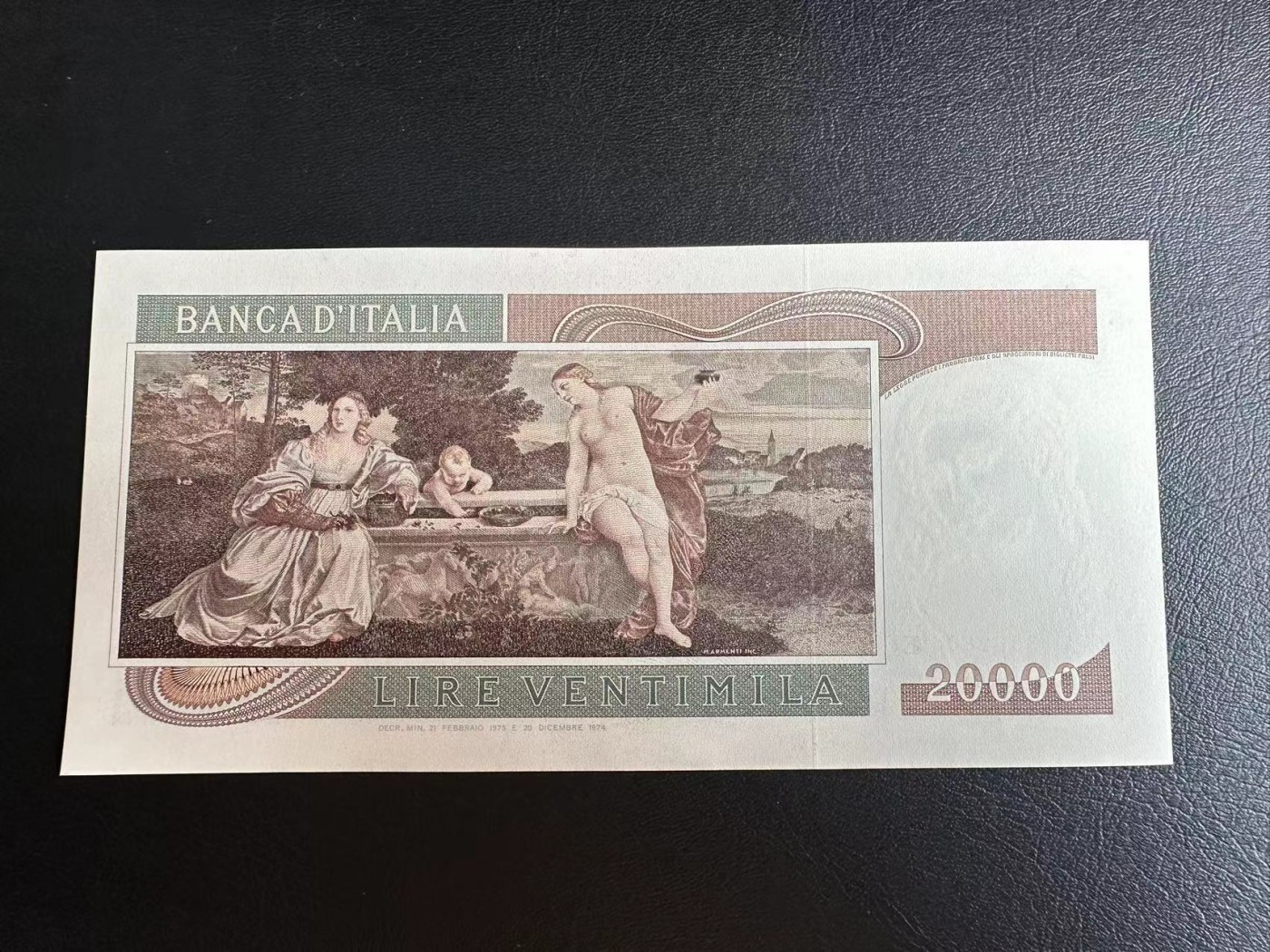 【Blue Auction】✨世界纸币精拍第375期【精】 【无47】意大利 1975年20000里拉 经典提香 名画 全新UNC