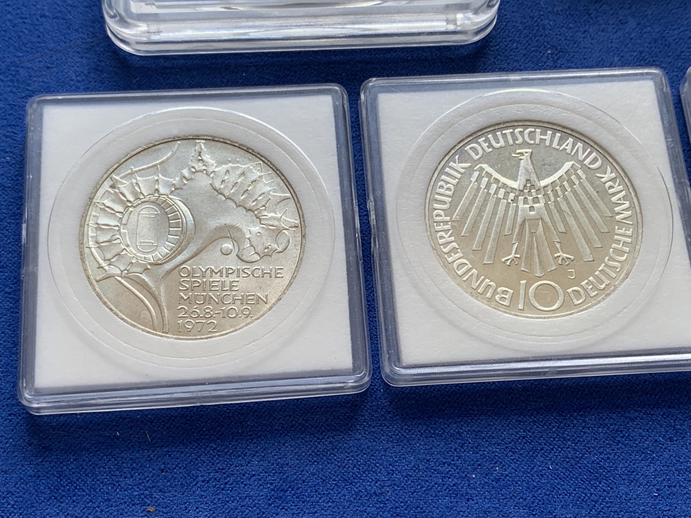 《竞宝斋》第201场-周日，周一 2场 (全场包邮) 联邦德国1972年慕尼黑奥运会纪念银币5枚不重复
