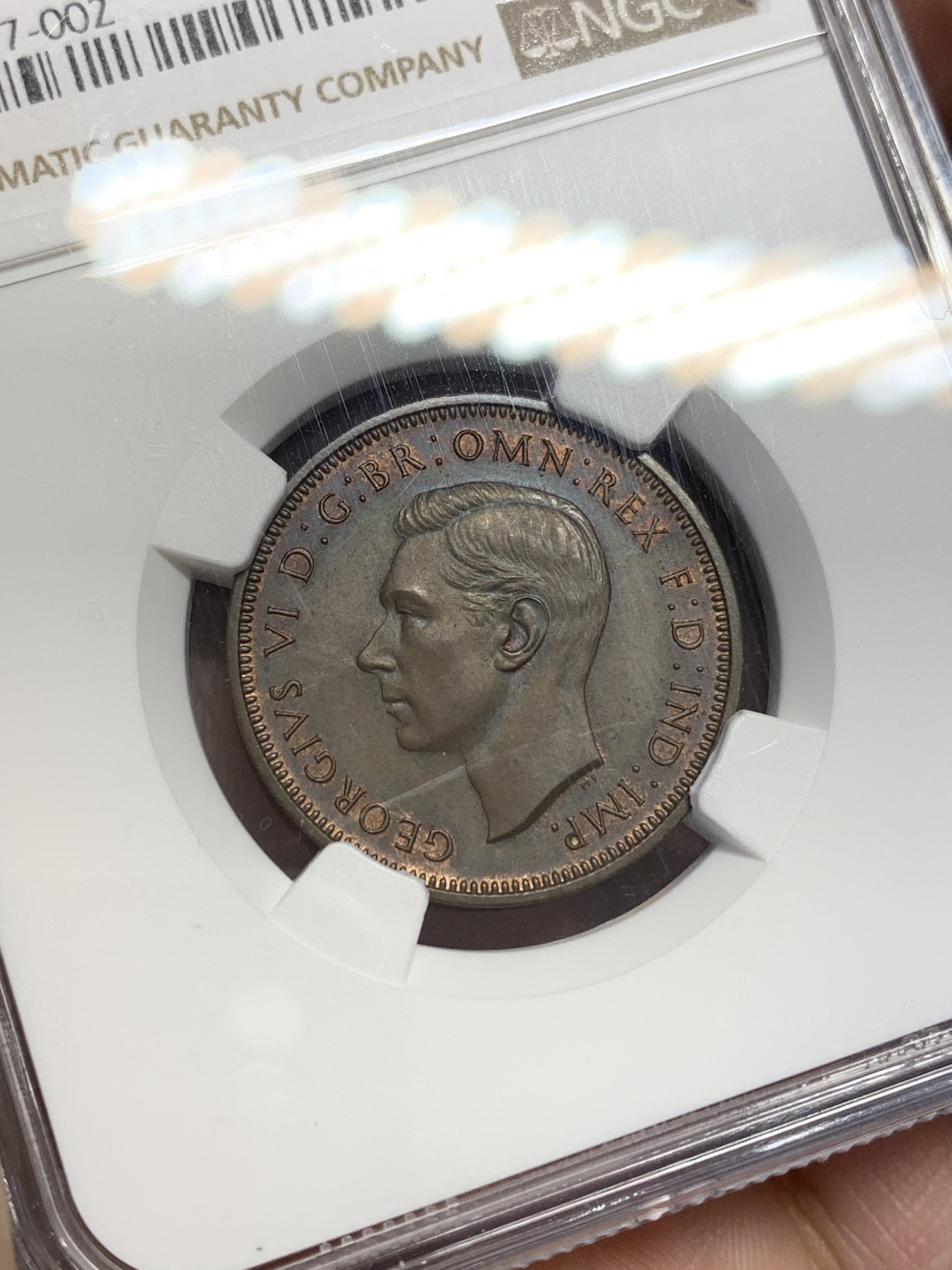 《竞宝斋》第201场-周日，周一 2场 (全场包邮) NGC-PF64BN 1937年英国乔治六世首年少见精制1/2便士