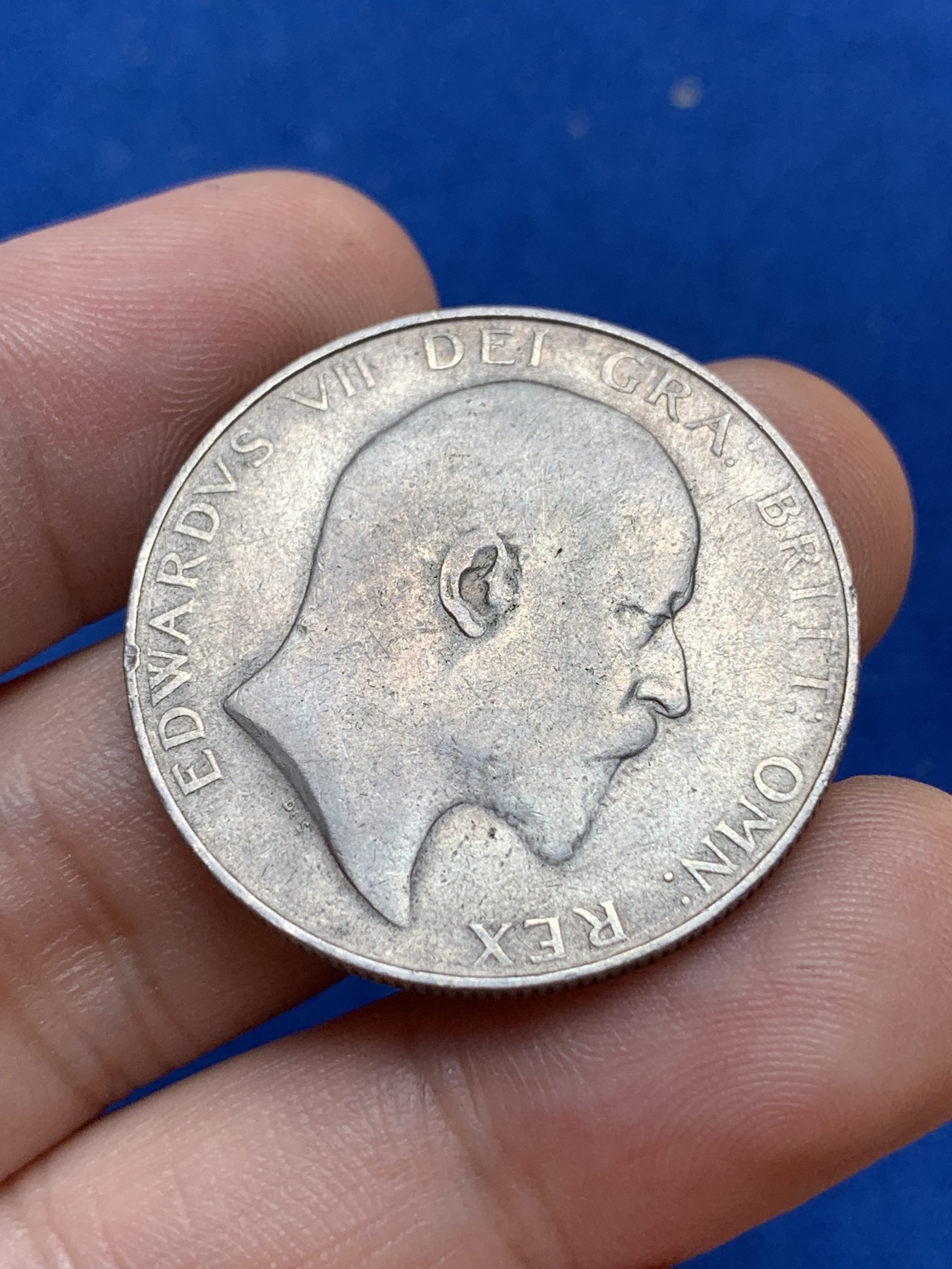 《竞宝斋》第201场-周日，周一 2场 (全场包邮) 英国1907年爱德华七世半克朗银币