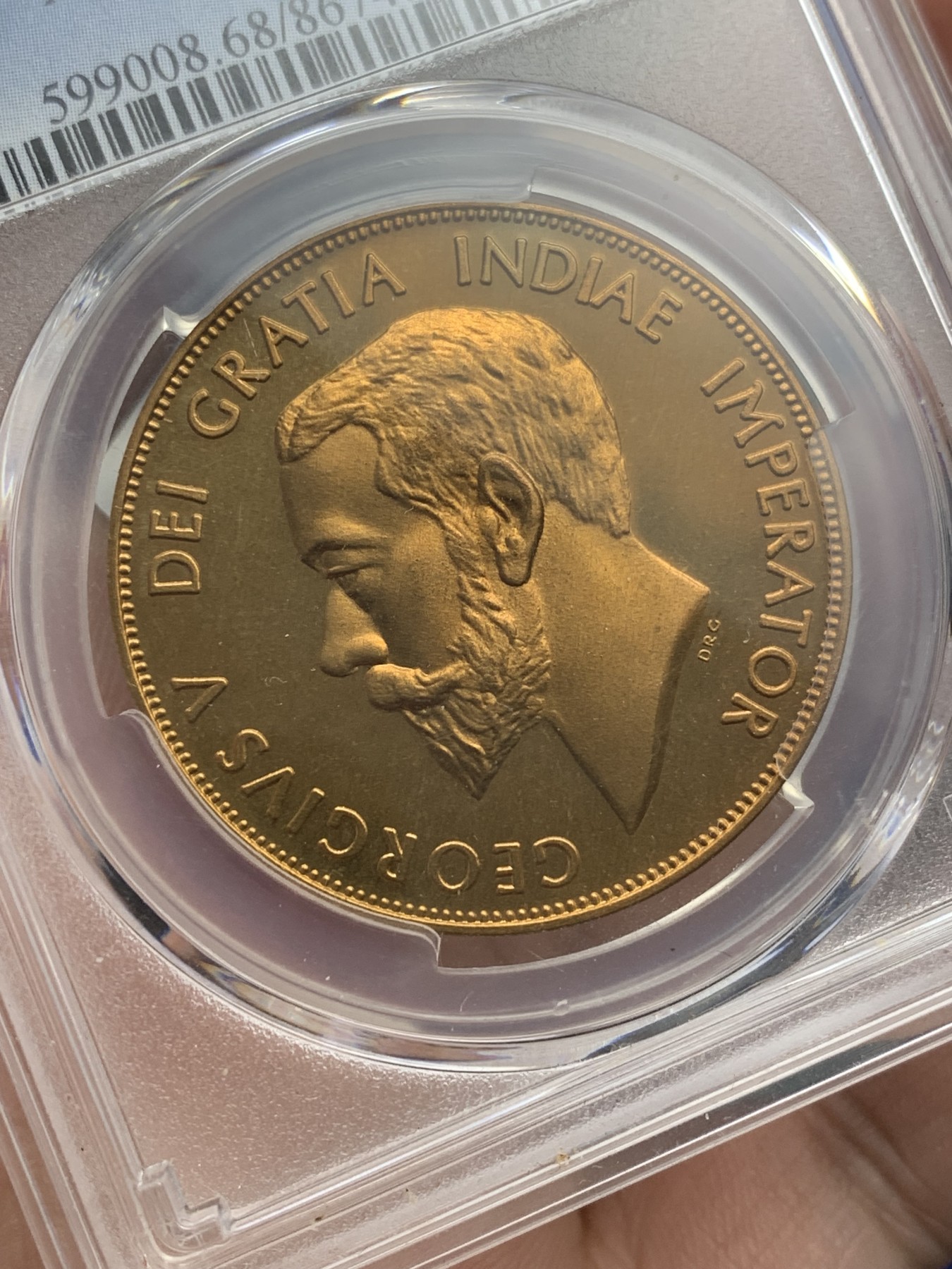 《竞宝斋》第201场-周日，周一 2场 (全场包邮) PCGS-PR68RD 英国1910乔治五世双弗洛林臆造版 在珍惜币目录里可以查询 少见品种 P盒冠军分