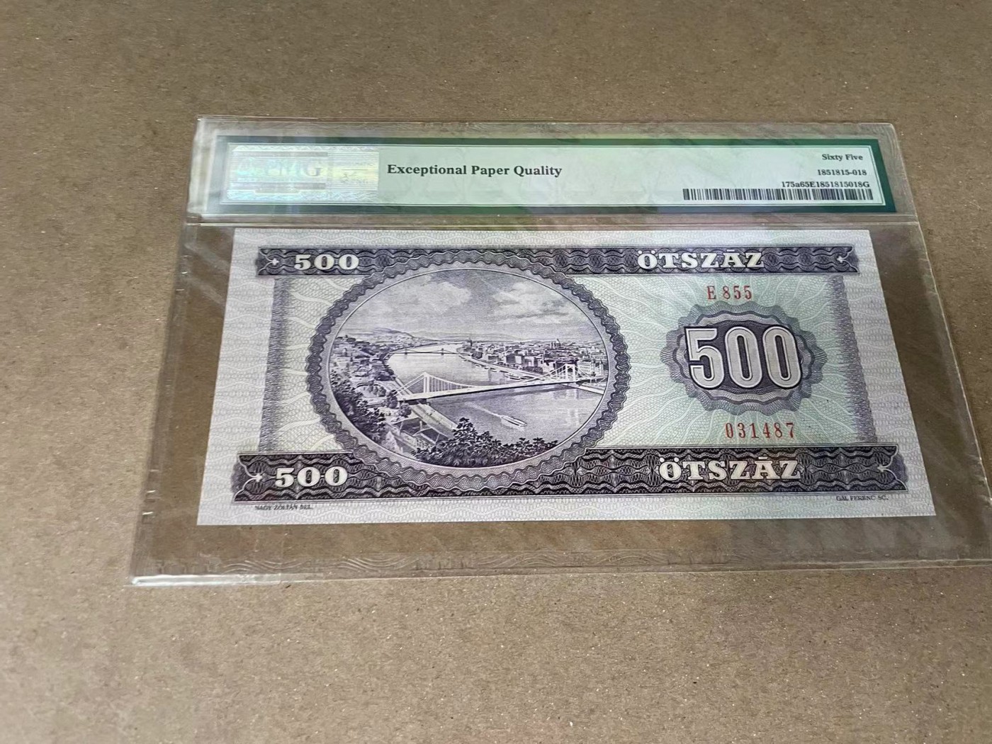 【Blue Auction】✨世界纸币精拍第375期【精】 匈牙利 1990年500福林 PMG65EPQ 