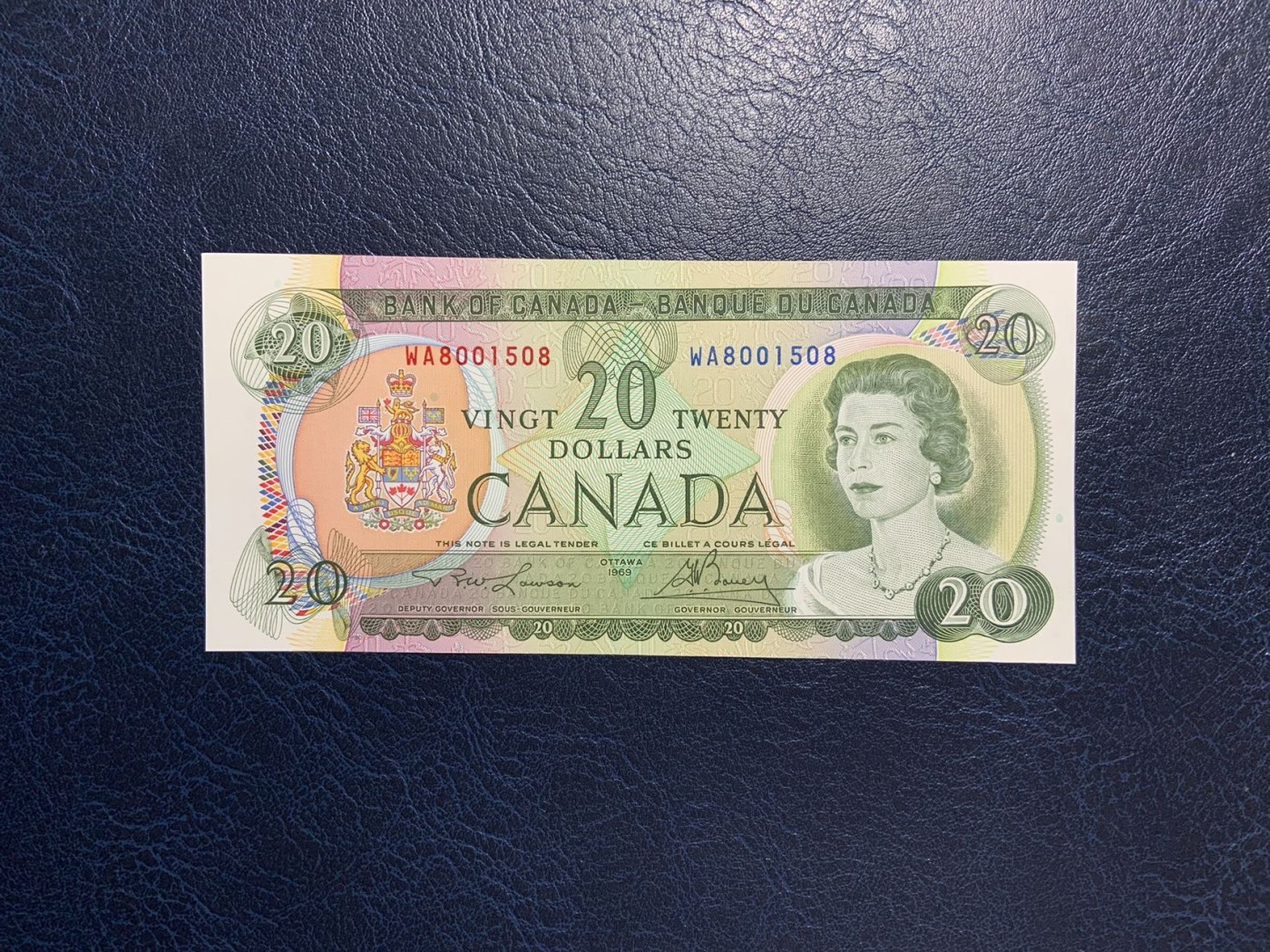 收藏联盟Quantum Auction 第292期拍卖  加拿大1969年20元 品相全新UNC