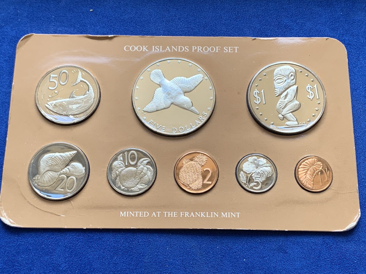 《竞宝斋》第201场-周日，周一 2场 (全场包邮) 1976年库克群岛精制套币。最大的是银币