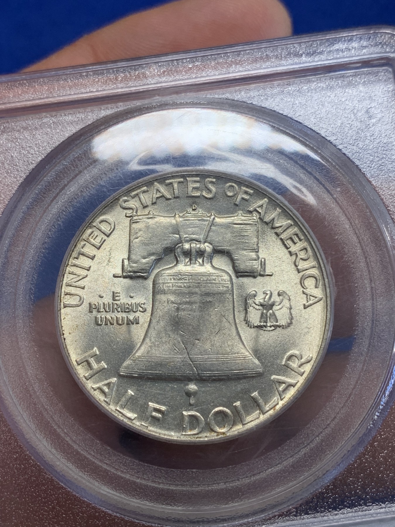 《竞宝斋》第201场-周日，周一 2场 (全场包邮) PCGS AU55 美国1950年富兰克林 50美分/半美元银币 少见