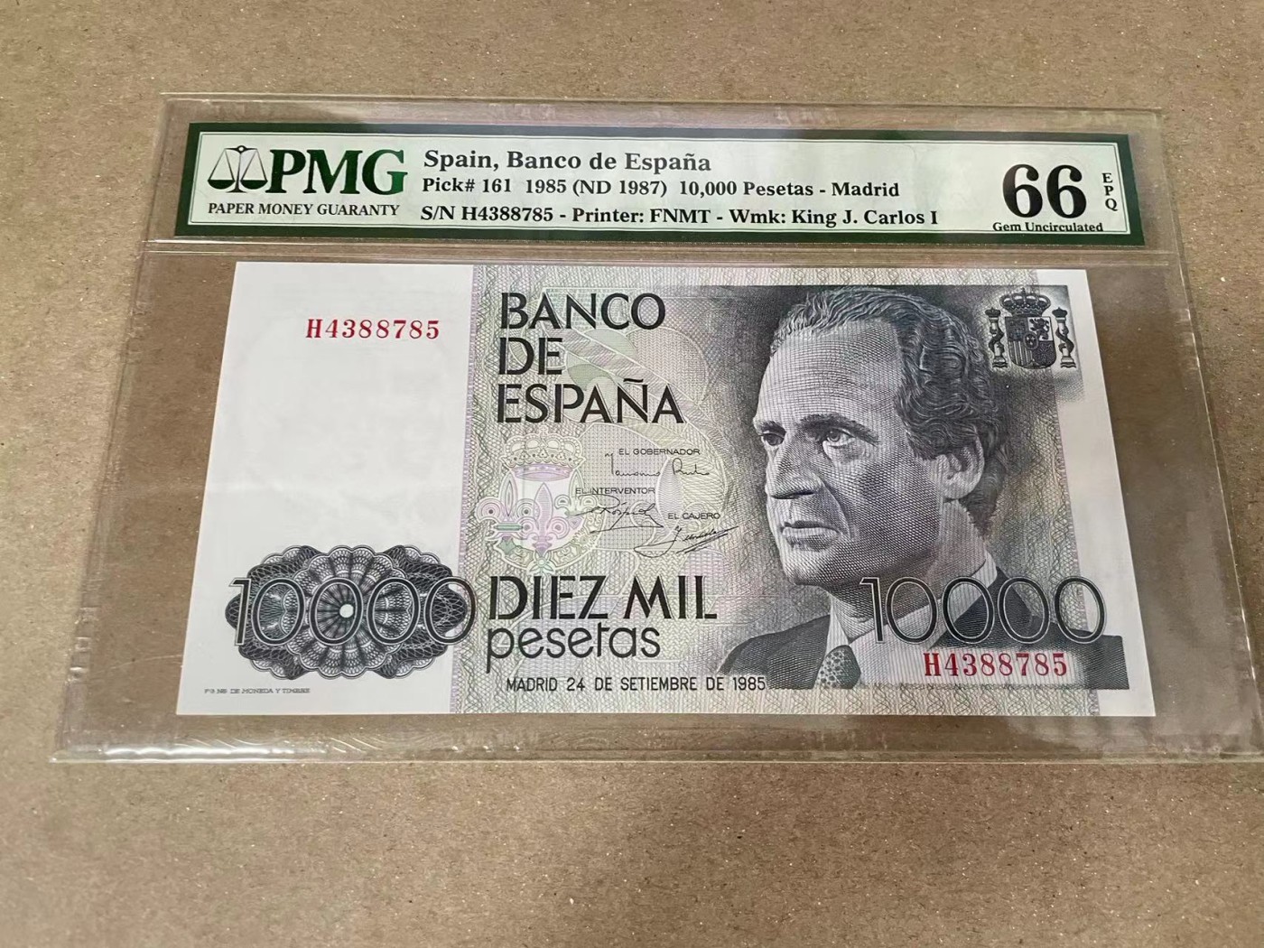 【Blue Auction】✨世界纸币精拍第375期【精】 西班牙 1987年10000比塞塔 PMG66EPQ 
