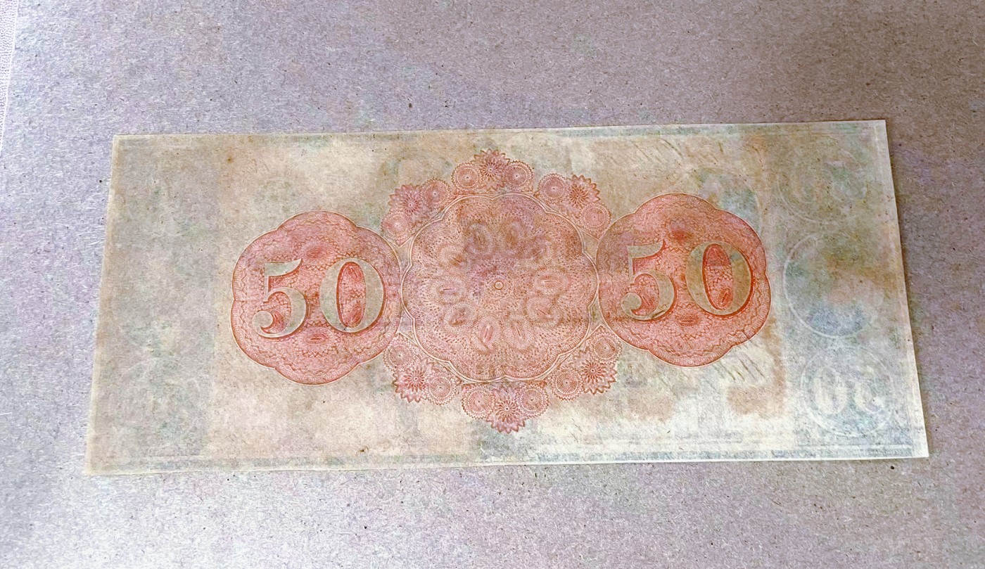 【Blue Auction】✨世界纸币精拍第375期【精】 美国 新奥尔良 18XX年代50美金 少见品种 双面设计大票幅精美 UNC品相 原汁原味 