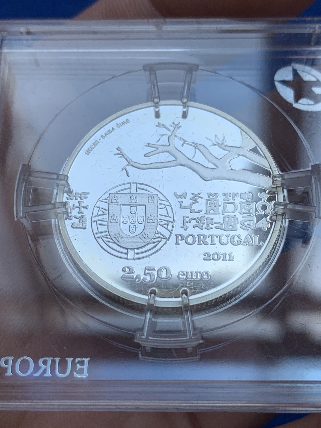 《竞宝斋》第201场-周日，周一 2场 (全场包邮) 葡萄牙 2011年 卡佩罗和伊文斯 2.5欧元 精制银币 发行量6530枚 12克 925银