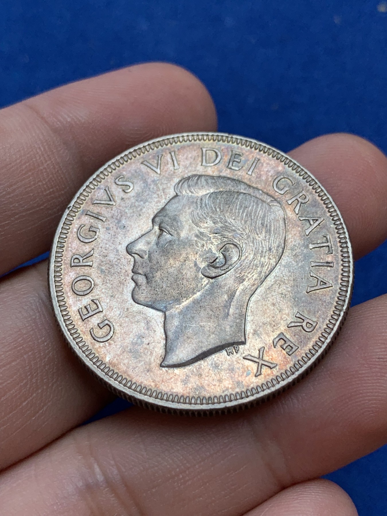 《竞宝斋》第201场-周日，周一 2场 (全场包邮) 加拿大1951年乔治六世1加元划船银币