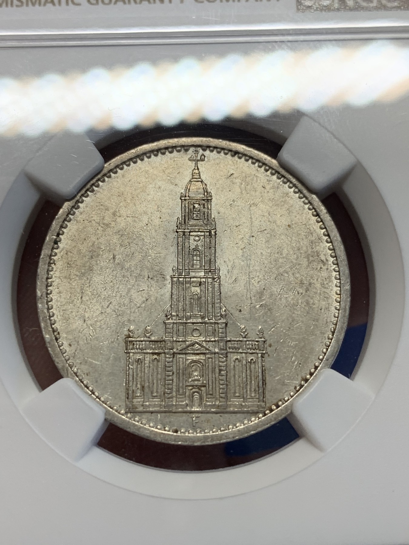 《竞宝斋》第201场-周日，周一 2场 (全场包邮) NGC UNC 1934年德国 帝国5马克银币