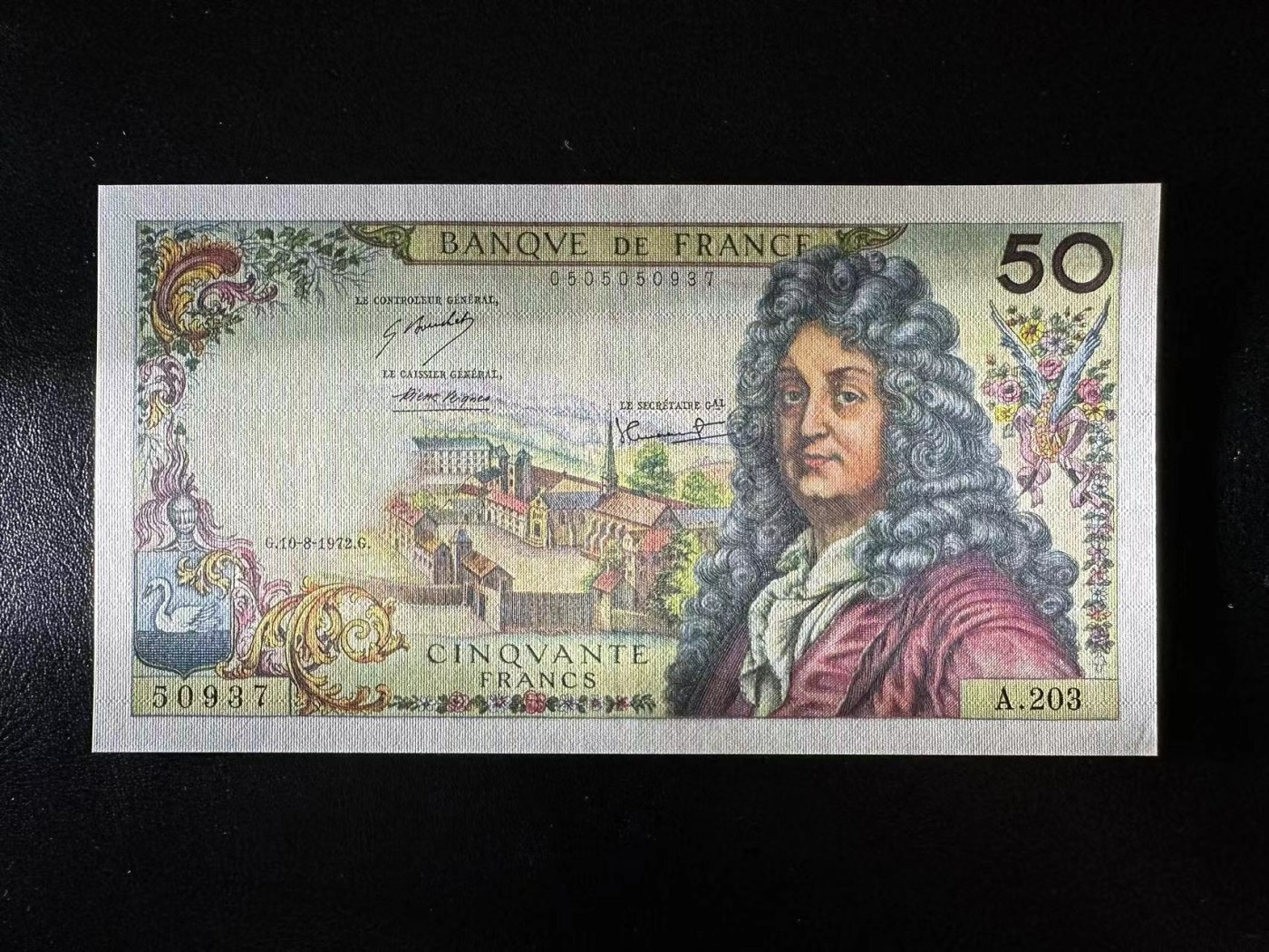 【Blue Auction】✨世界纸币精拍第375期【精】 法国 1972年50法郎 拉辛 UNC-