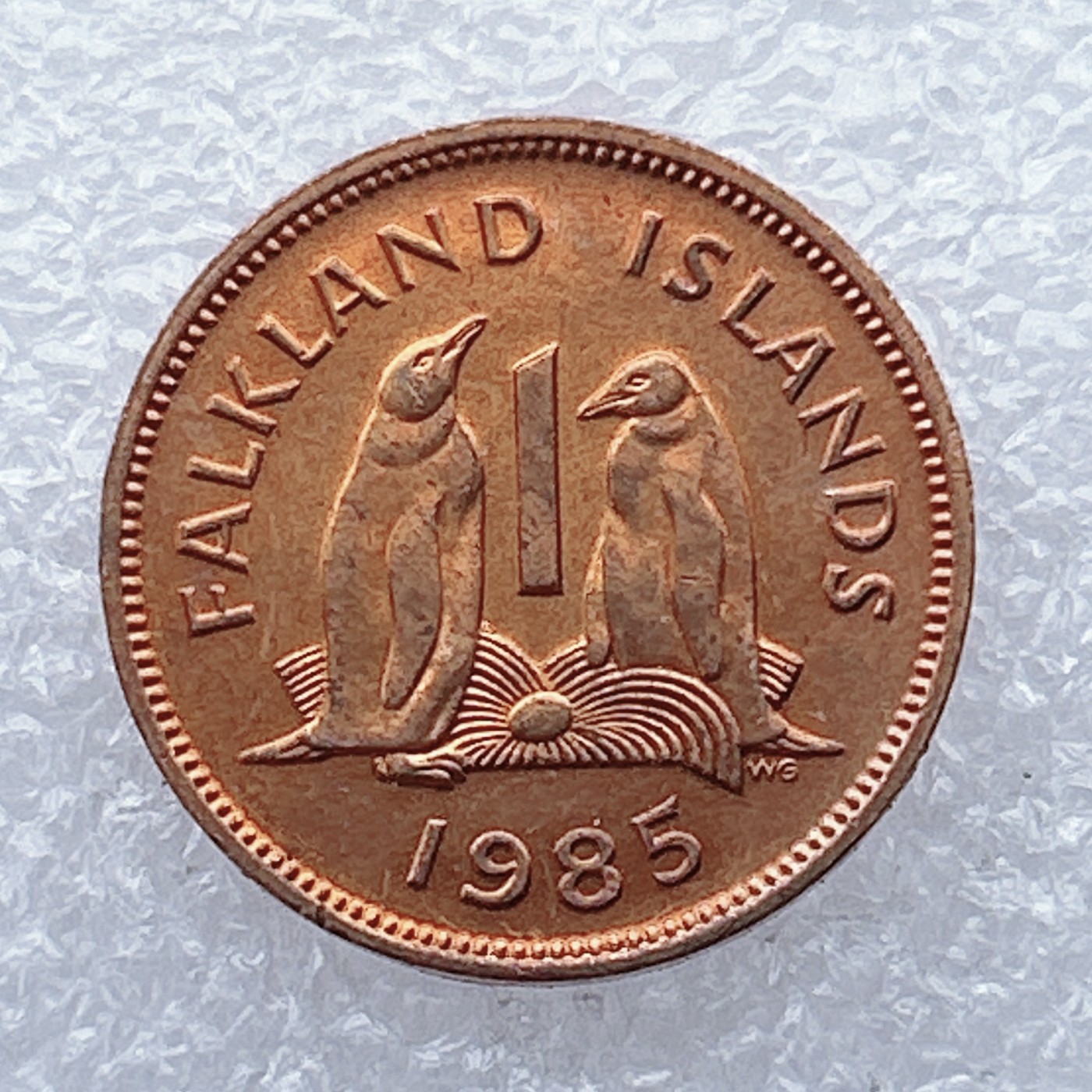 全场一元起拍 世界钱币散币场 第26期 福克兰群岛1便士 企鹅 1985年