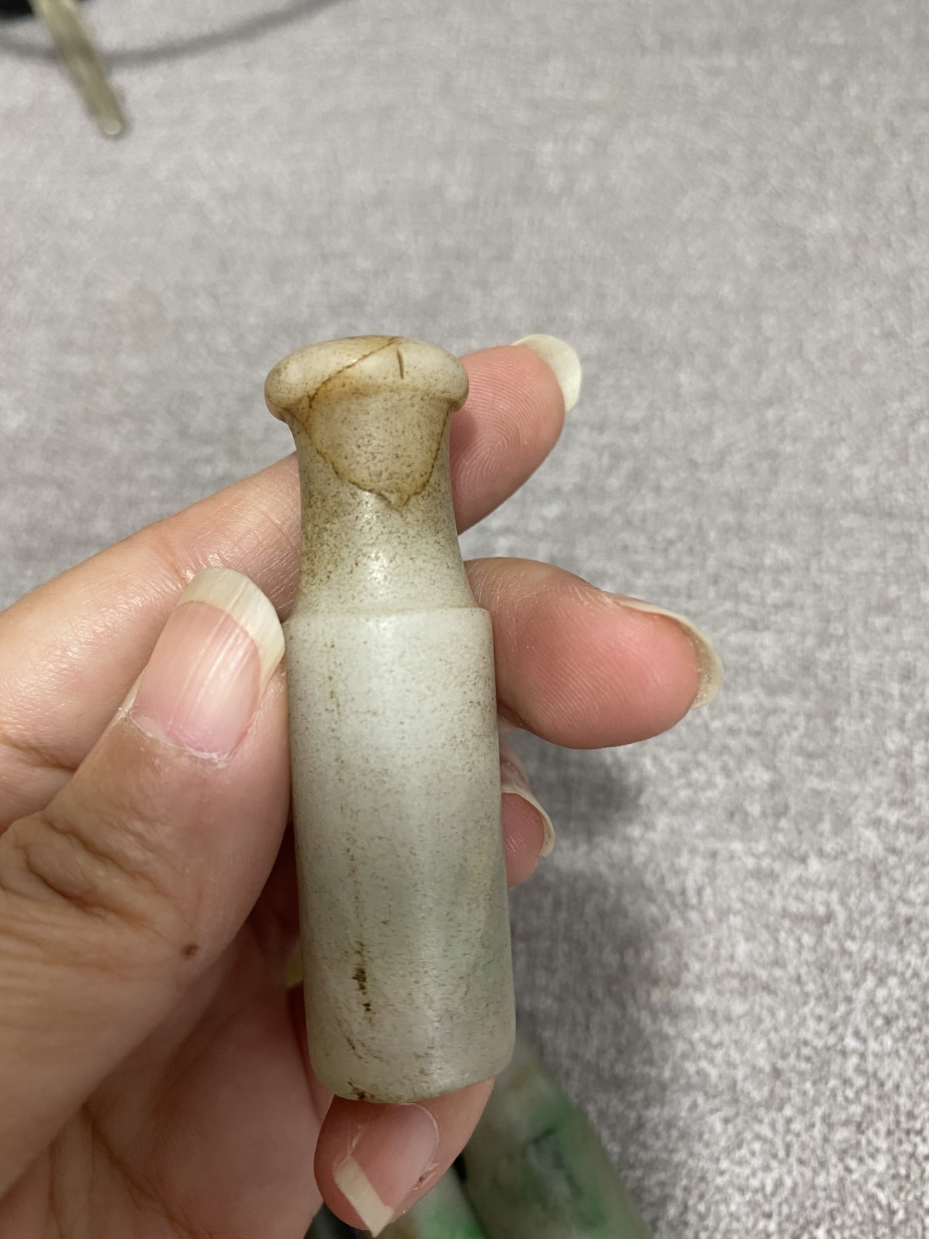 清代翡翠烟嘴5个，尺寸3.8-5.7厘米，品相如图，700包快递