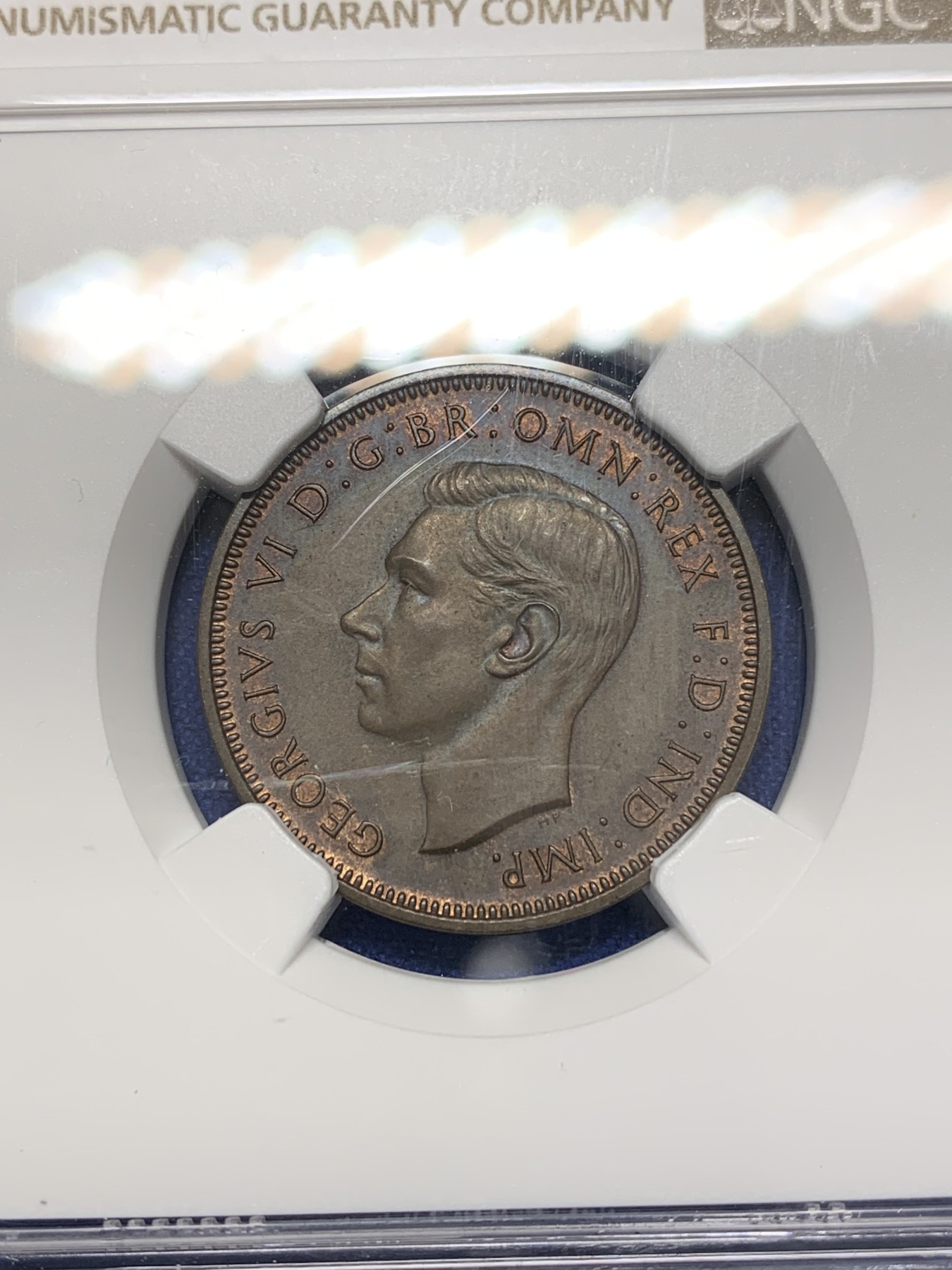 《竞宝斋》第201场-周日，周一 2场 (全场包邮) NGC-PF64BN 1937年英国乔治六世首年少见精制1/2便士