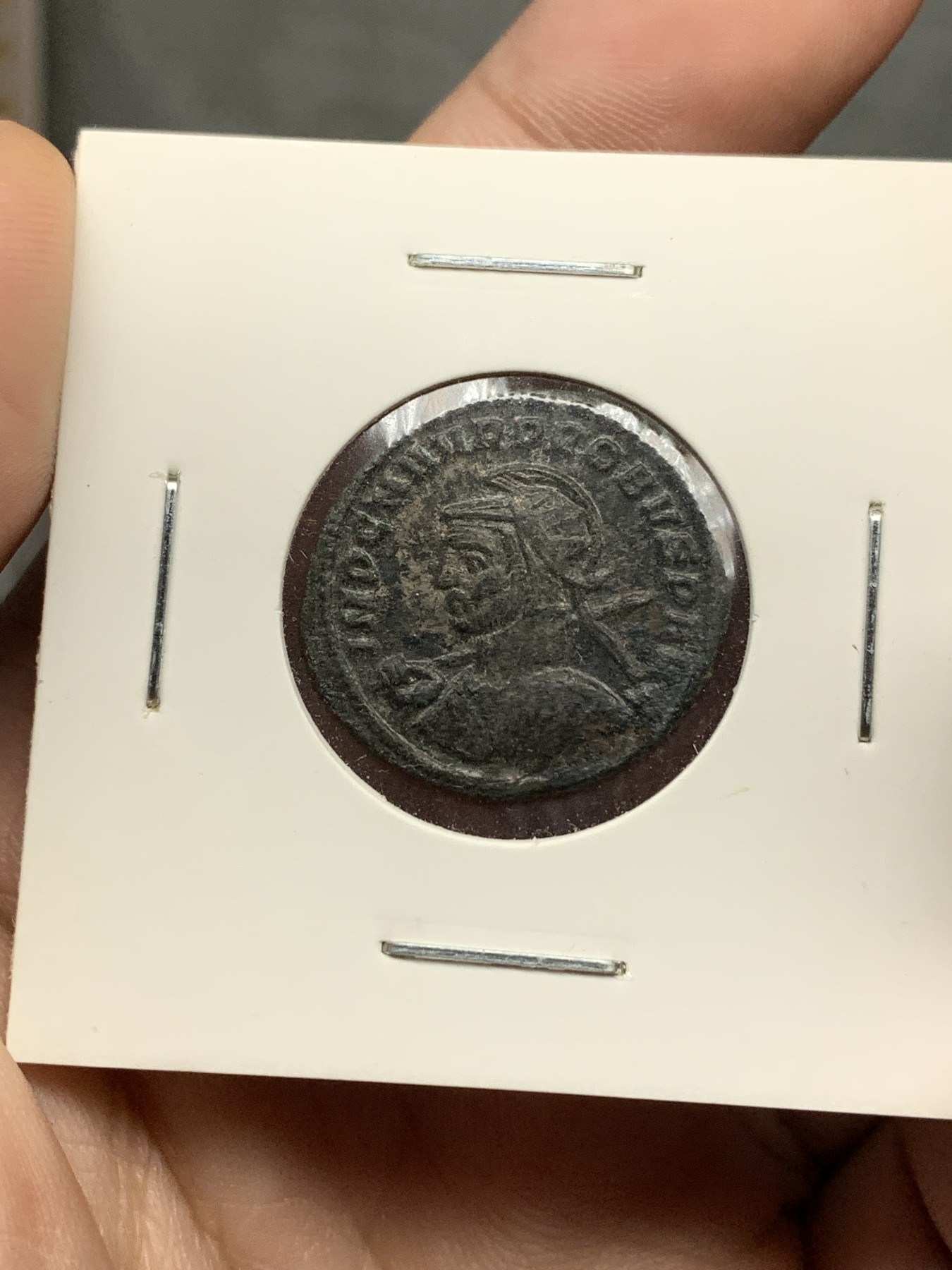 《竞宝斋》第201场-周日，周一 2场 (全场包邮) 公元276-282年 古罗马普罗布斯洗银币 背面骑马扎小人很有趣 美品