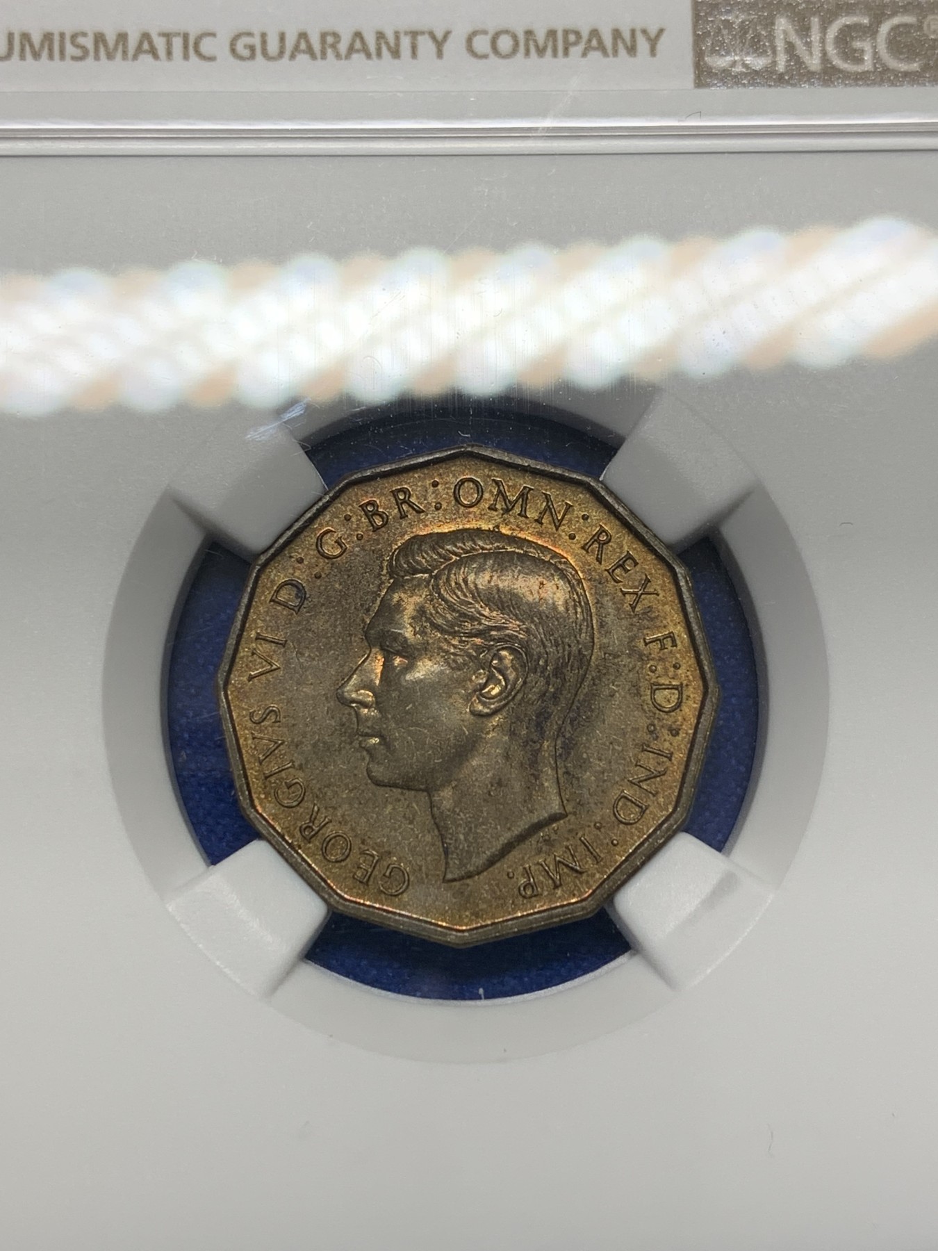 《竞宝斋》第201场-周日，周一 2场 (全场包邮) NGC-PF63 1937年英国乔治六世首年少见精制3便士