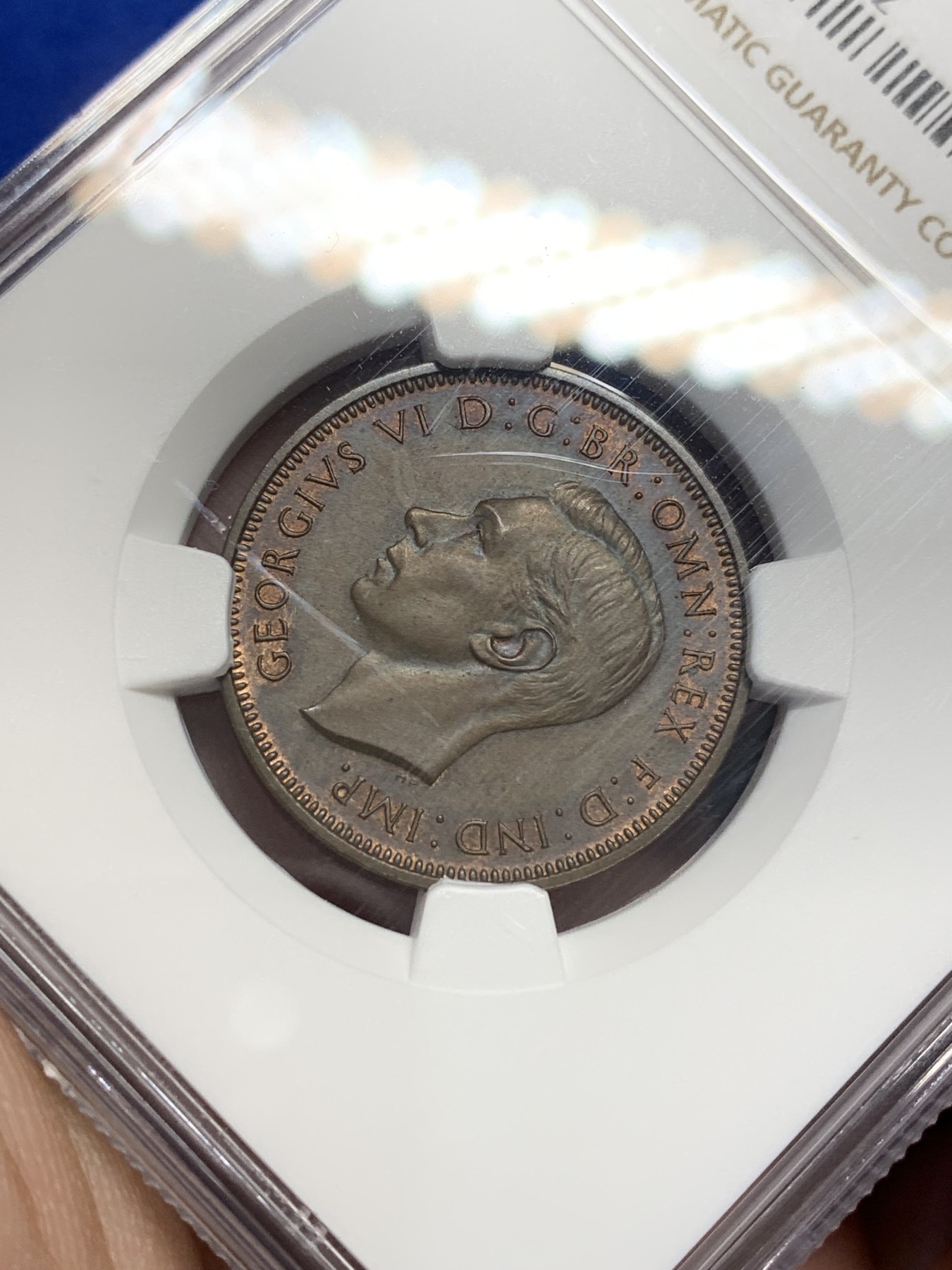 《竞宝斋》第201场-周日，周一 2场 (全场包邮) NGC-PF64BN 1937年英国乔治六世首年少见精制1/2便士