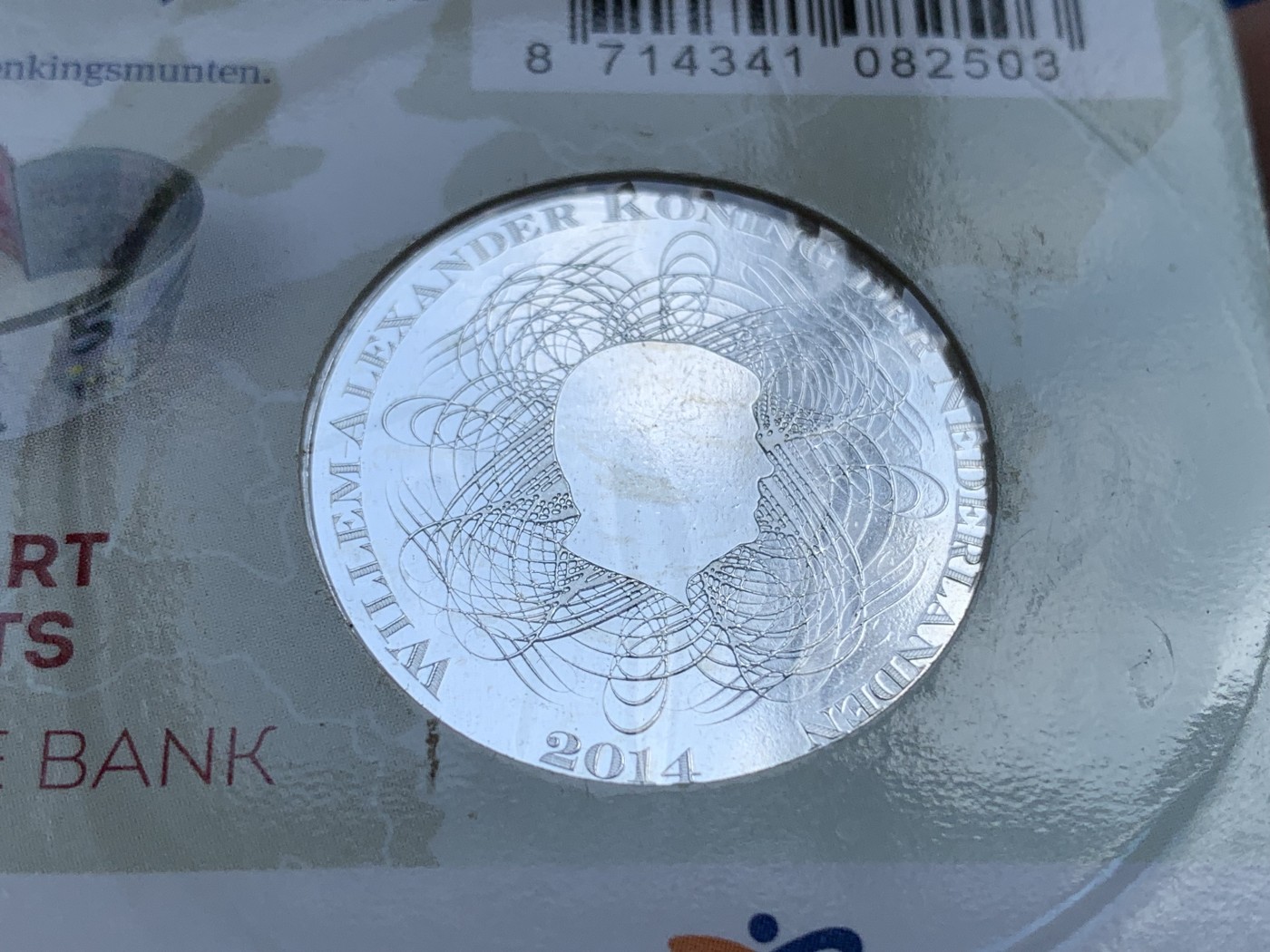 《竞宝斋》第201场-周日，周一 2场 (全场包邮) 荷兰5欧元镀银纪念卡币2枚 面值10欧元，卡有开裂