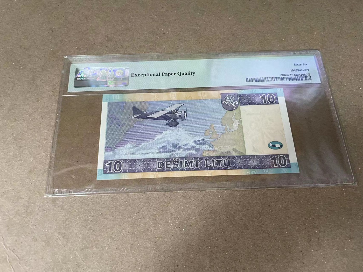 【Blue Auction】✨世界纸币精拍第375期【精】 【无47】立陶宛 2007年10Litu PMG66EPQ 