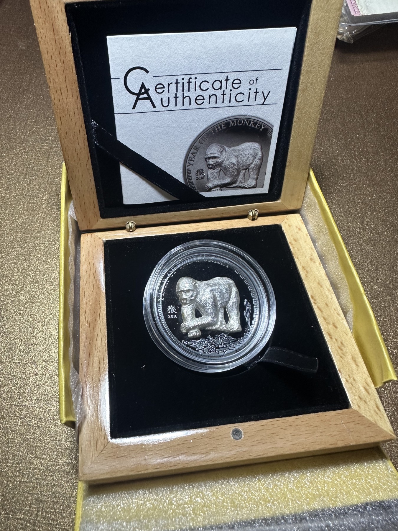 CSIS-GREAT评级精品钱币拍卖第二百一十三期 蒙古猴年高浮雕银币  带盒证
