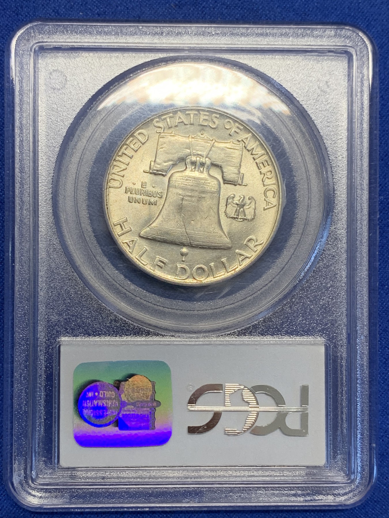 《竞宝斋》第201场-周日，周一 2场 (全场包邮) PCGS AU55 美国1950年富兰克林 50美分/半美元银币 少见