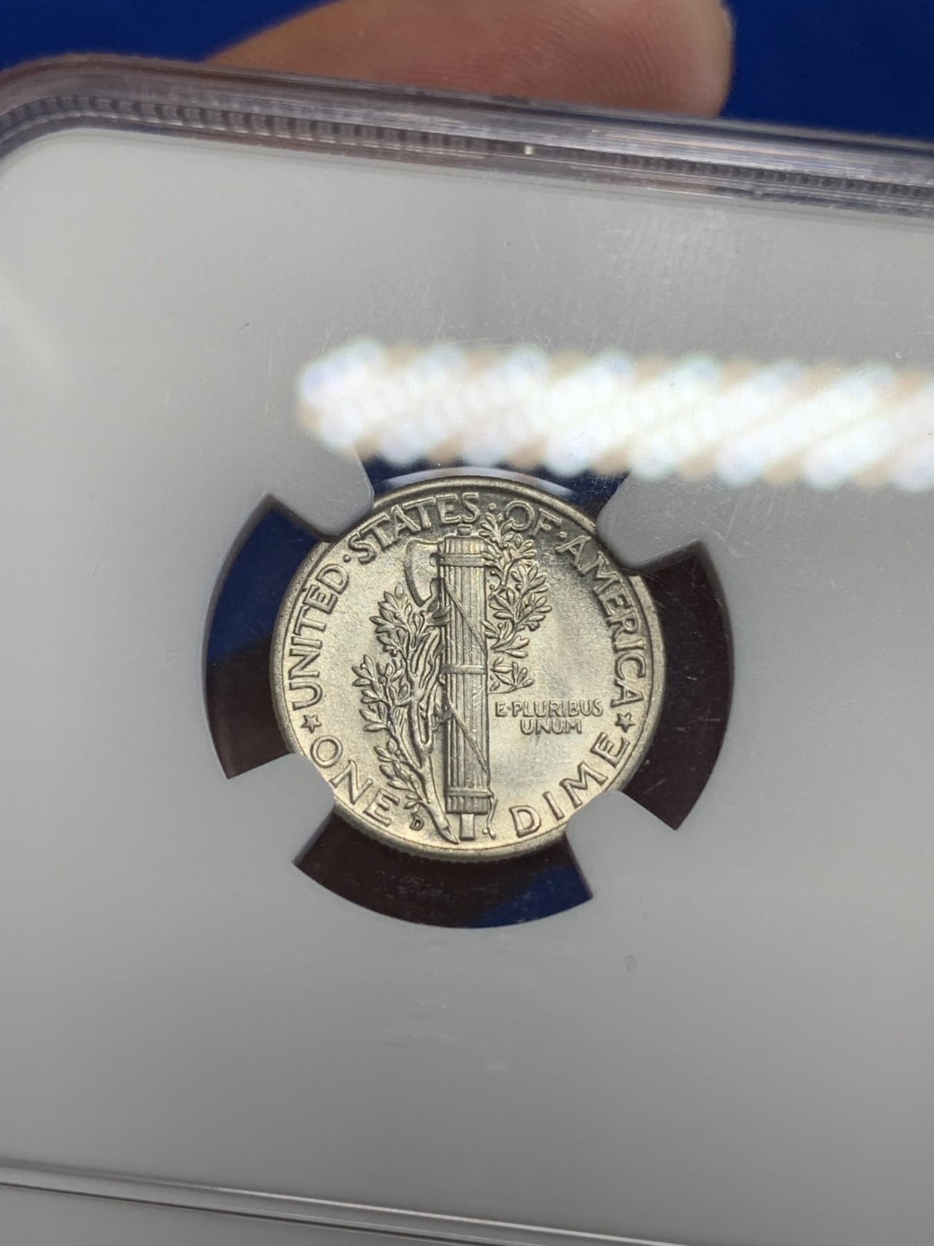 《竞宝斋》第201场-周日，周一 2场 (全场包邮) NGC-MS61 美国1945年小飞侠10分银币