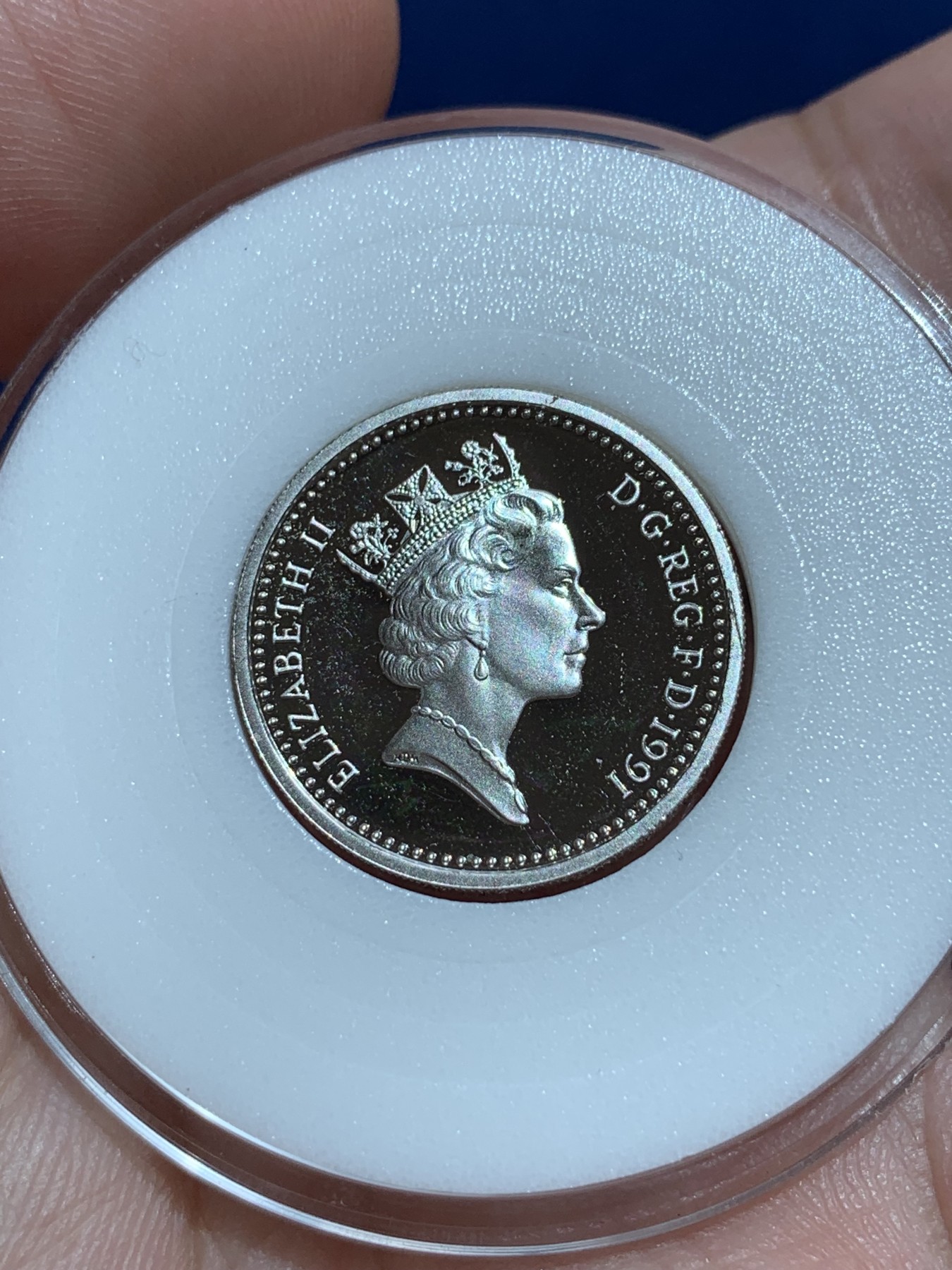 《竞宝斋》第201场-周日，周一 2场 (全场包邮) 英国 1989年和1991年 精制一镑银币 一对2枚