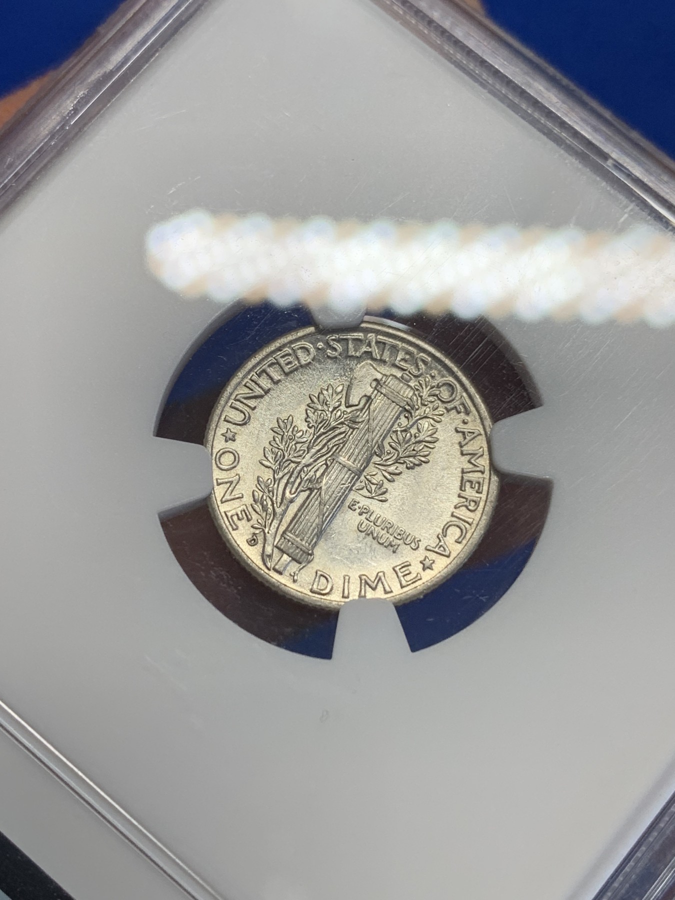 《竞宝斋》第201场-周日，周一 2场 (全场包邮) NGC-MS61 美国1945年小飞侠10分银币