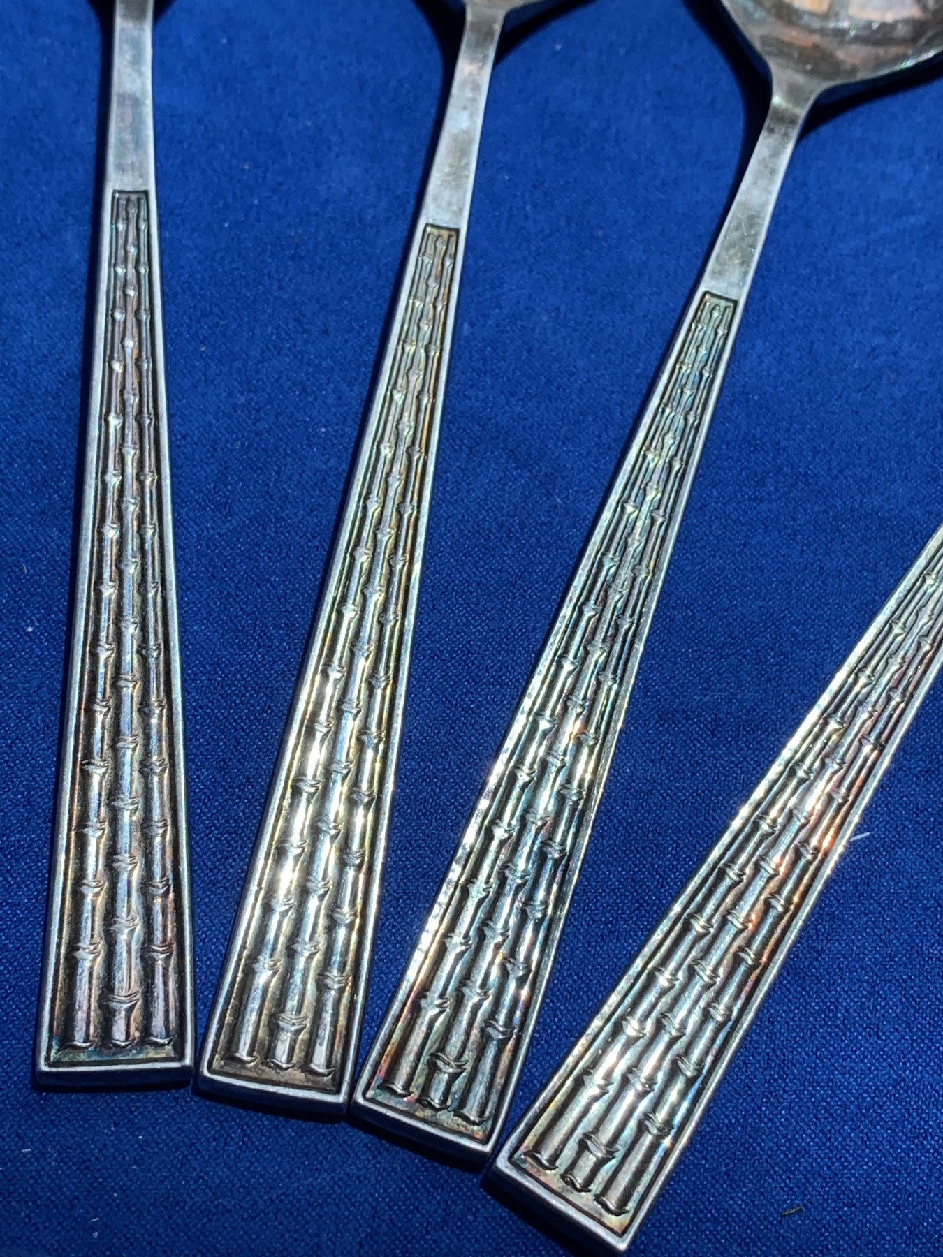 《竞宝斋》第201场-周日，周一 2场 (全场包邮) 银器 实用器银勺4把，总重169+克，都带SILVER银标