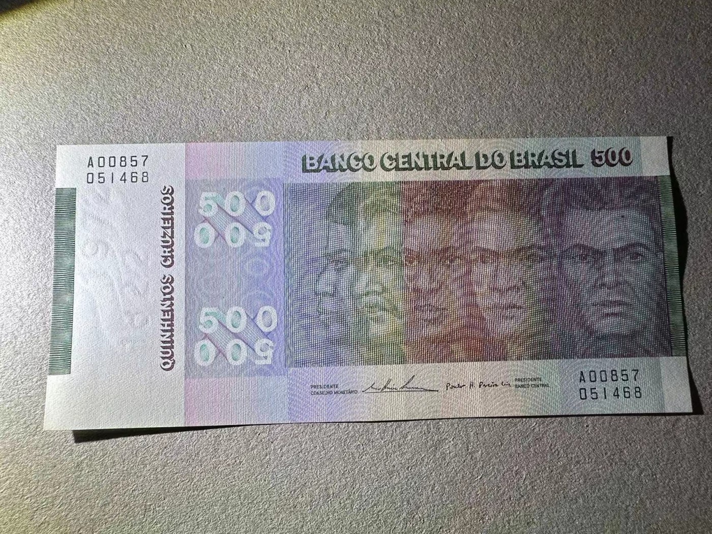 【Blue Auction】✨世界纸币精拍第375期【精】  巴西 1974年500克鲁塞罗  独立150周年纪念钞  AU品相